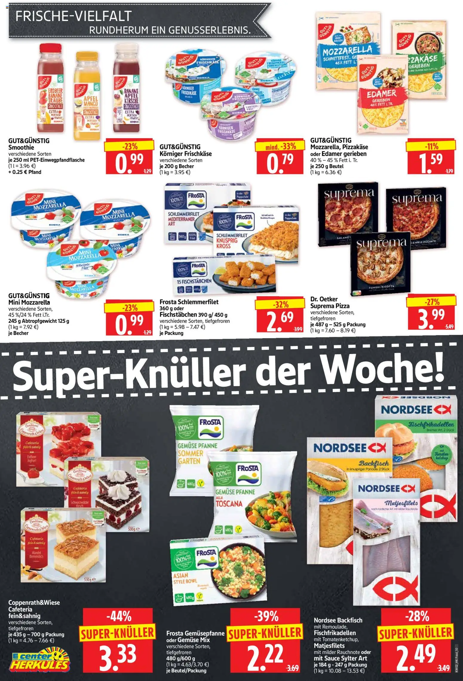 HERKULES Prospekt 	 – gültig ab 05.01.2026 | Seite: 10 | Produkte: Joghurt, Mozzarella, Edamer, Fischstabchen