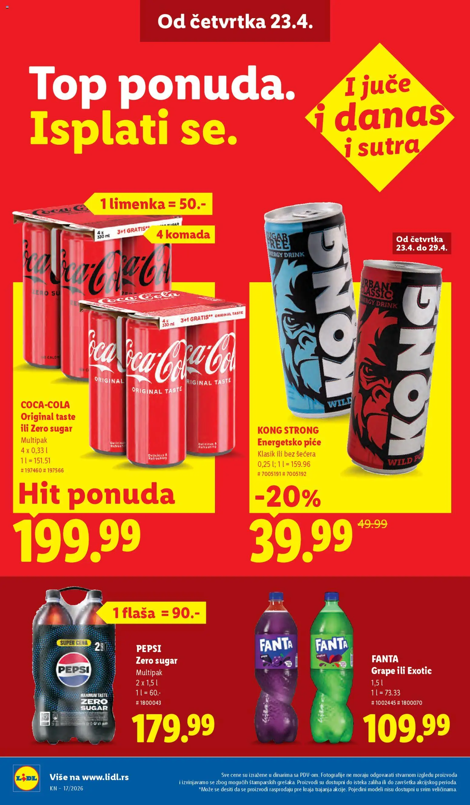 Lidl katalog - važi od 23.04.2026 | Strana: 34 | Proizvode: Pepsi
