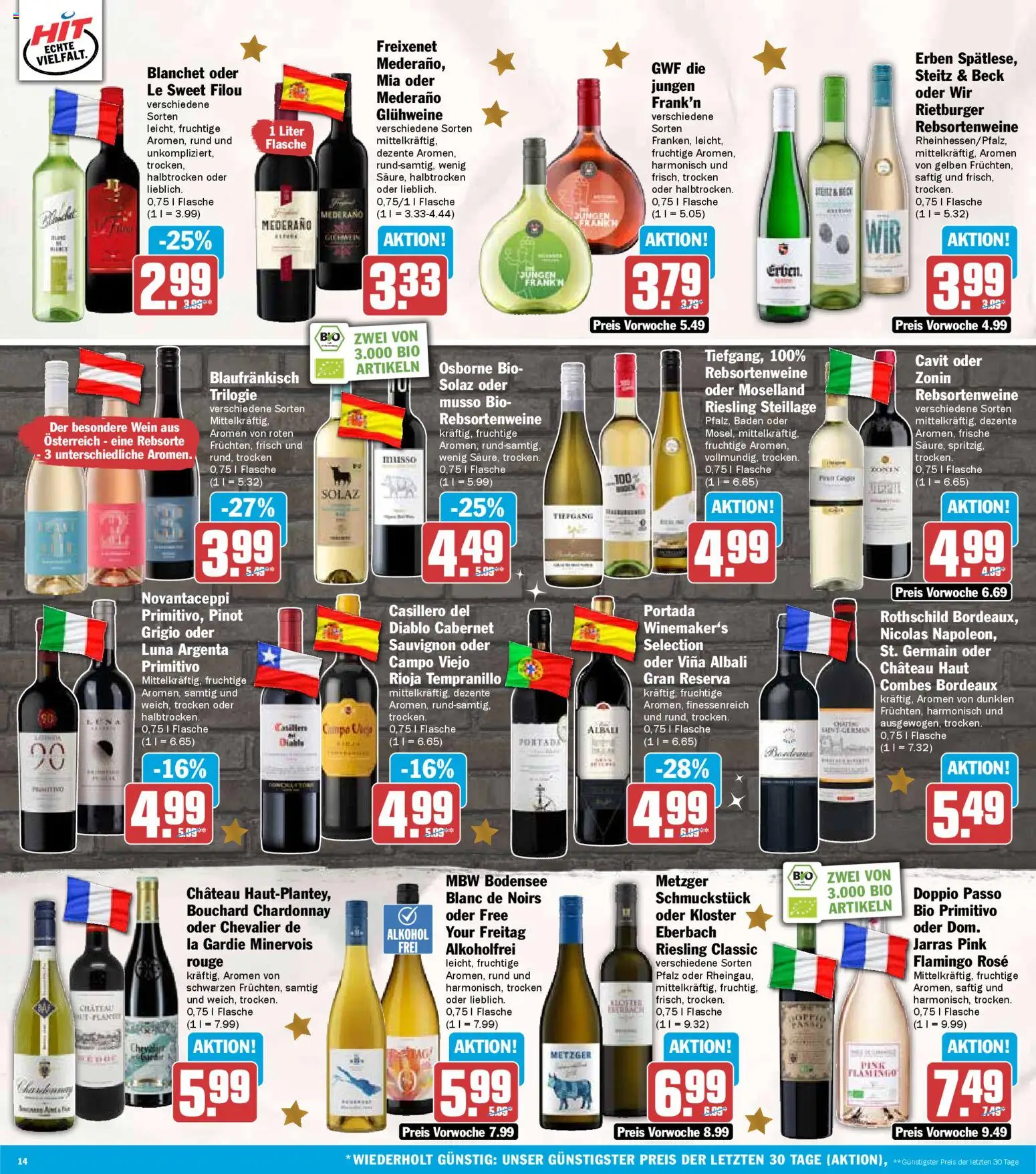 HIT - Hessen – gültig ab 01.12.2025 | Seite: 14 | Produkte: Osborne, Freixenet, Rouge, Wein