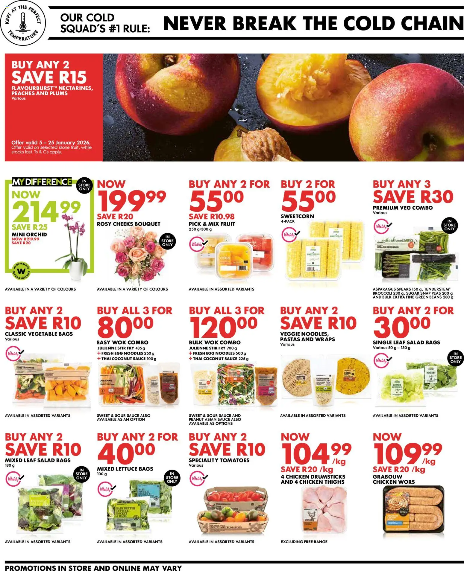 New Woolworths catalogue – valid from 05.01.2026 | Page: 2 | Products: Magdalenas, Chicken, Salad, Sugar