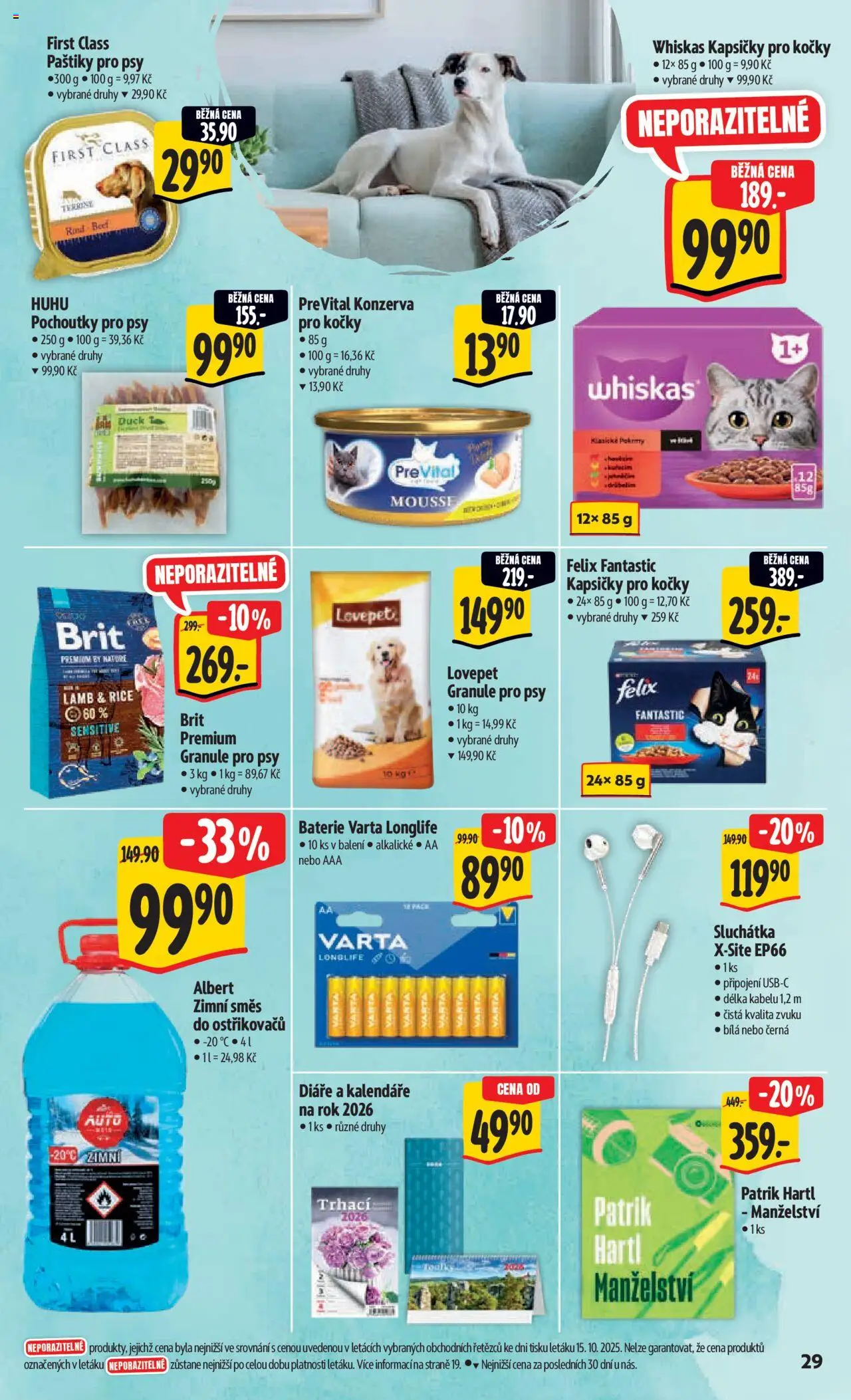 Albert leták - Hypermarket od 22.10.2025 | Strana: 38 | Produkty: Granule pro psy, Whiskas, Granule, Kapsičky pro kočky