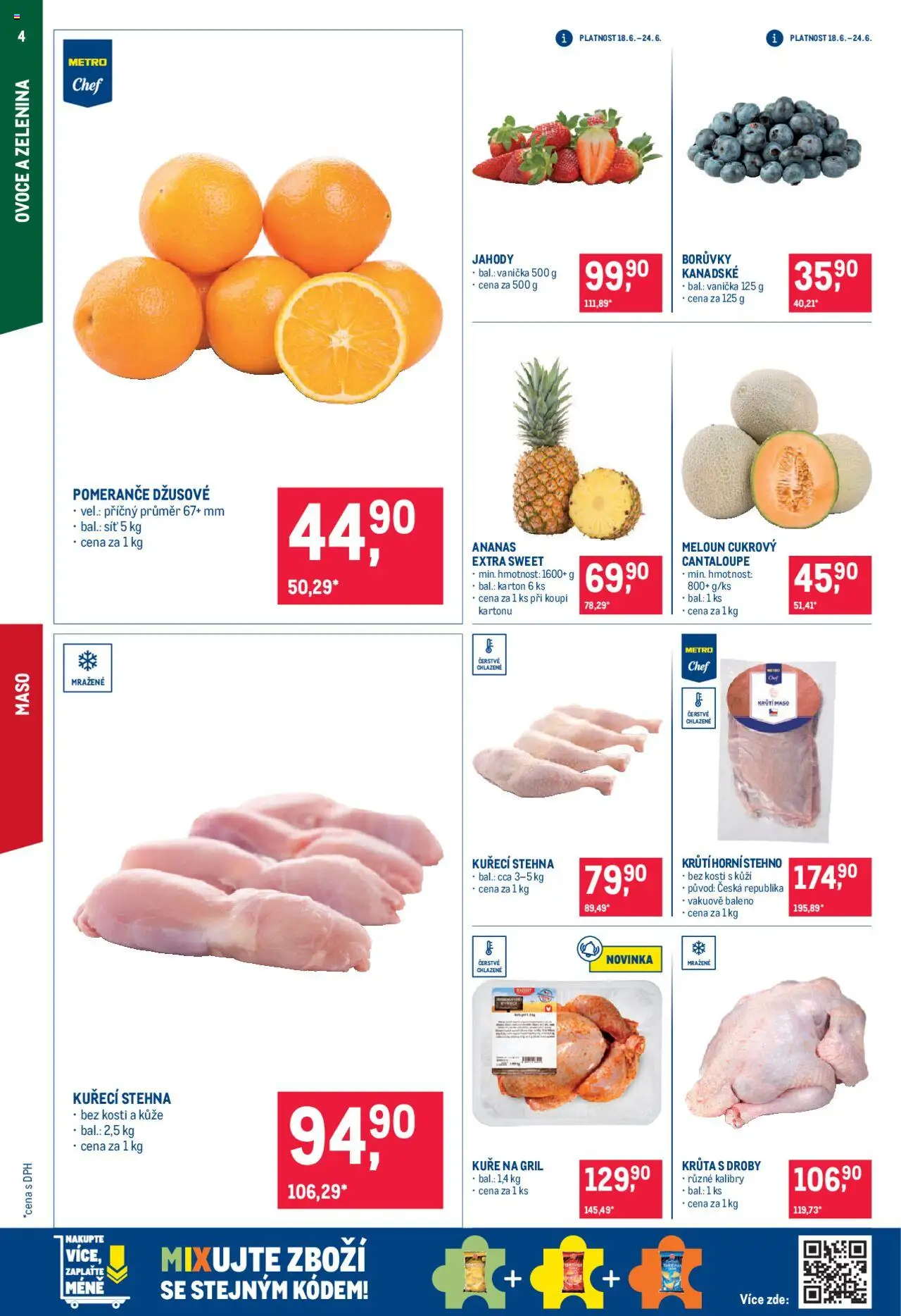 Makro leták - Gastronomie od 18.06.2025 | Strana: 4 | Produkty: Jahody, Gril, Maso, Kuřecí stehna