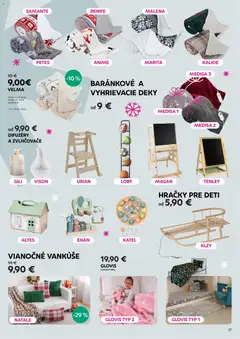 Kondela leták platný od 17.11.2025 | Strana: 17 | Produkty: Vankúše, Deky, Hračky