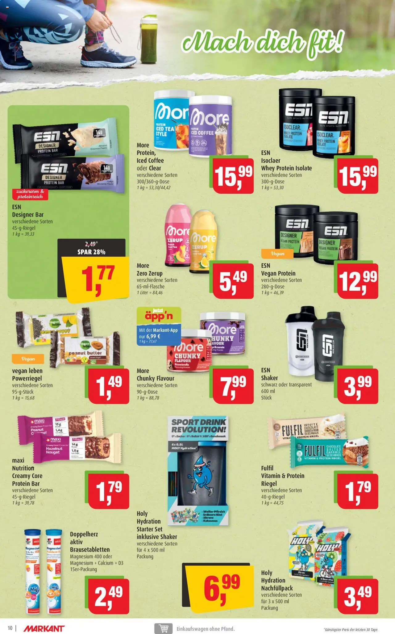 Markant Prospekt 	 - gültig ab dem 25.08.2025 | Seite: 10 | Produkte: Butter, Zitrone, Pfirsich, Kiwi