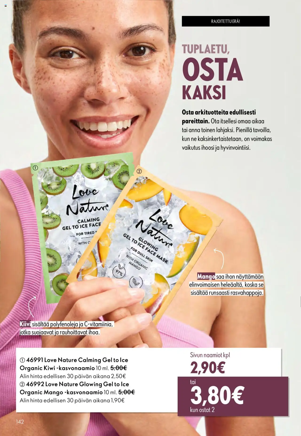 Oriflame - Esite 14 – voimassa 08.10.2025 alkaen | Sivu: 142 | Tuotteet: Mango, Kasvonaamio, Kiivi