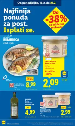 ALLEGRO Ekstra djevičansko maslinovo ulje, 1 l - Pregled kataloga iz trgovine Lidl, vrijedi od 16.02.2026 | Stranica: 12
