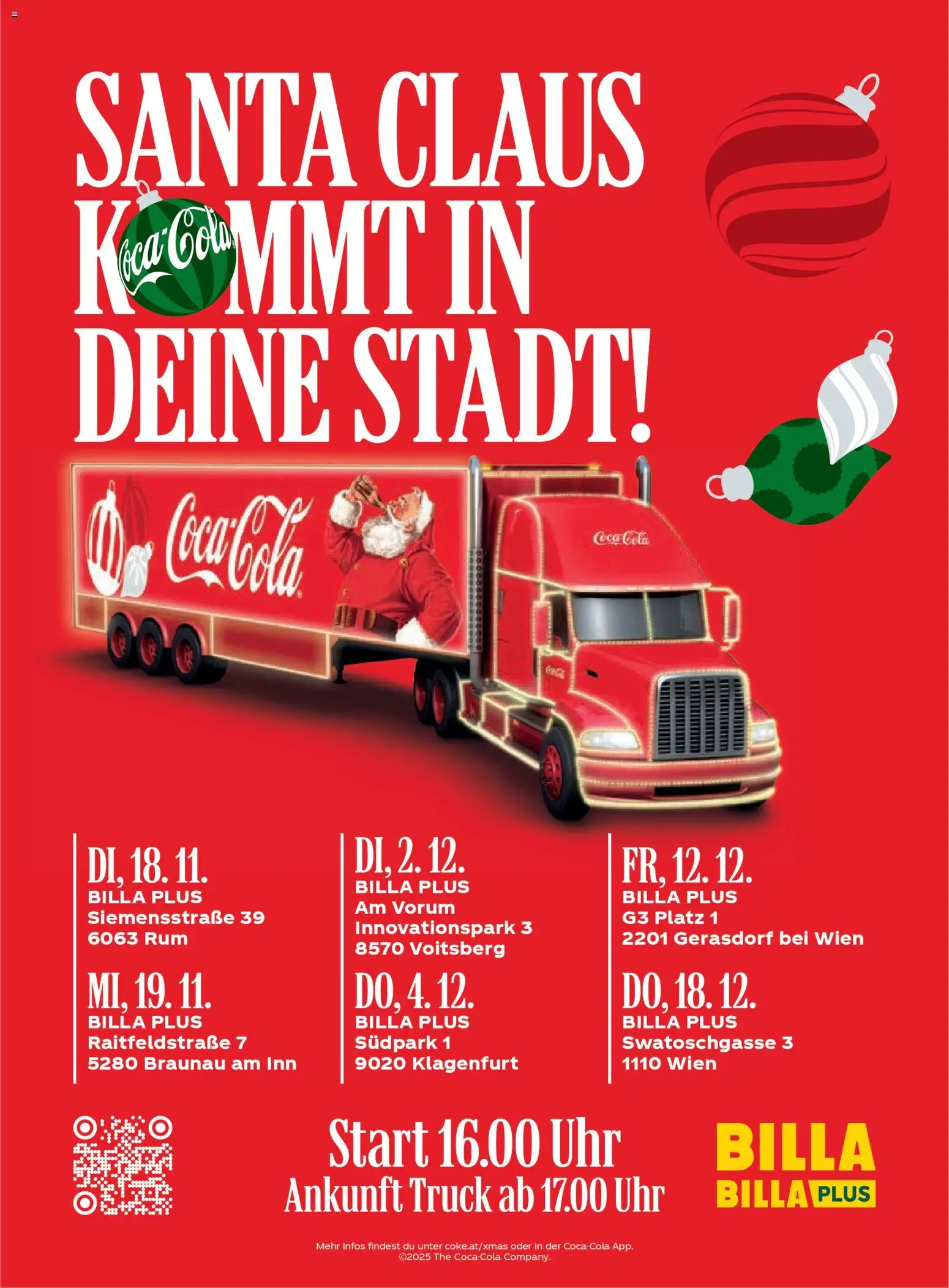 Billa AT akciós ujság - amely érvényes a következő dátumtól: 01.12.2025 | Oldal: 22 | Termékek: Coca Cola, Rum, Cola