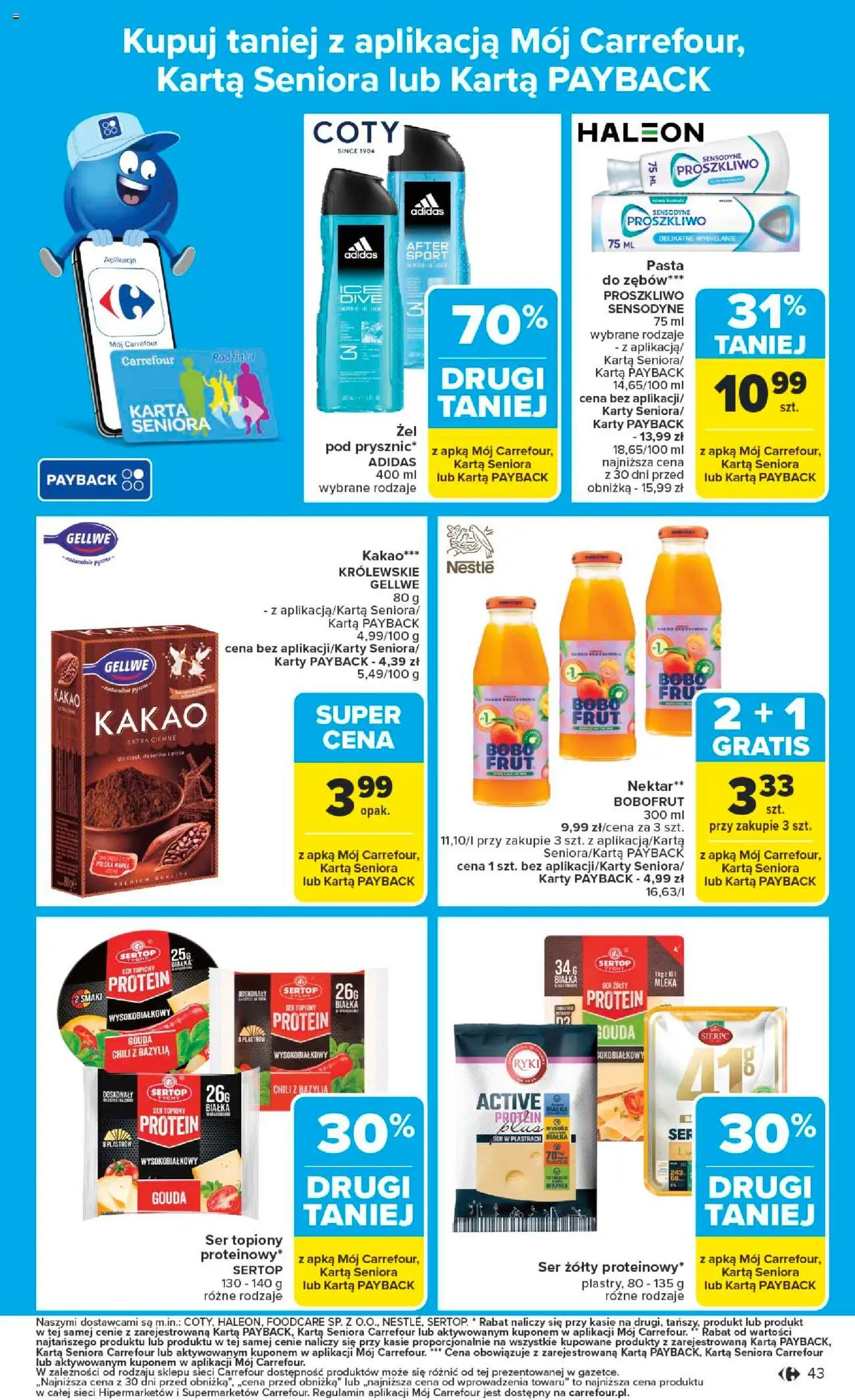 Carrefour Gazetka od 22.09.2025 | Strona: 45 | Produkty: Ser żółty, Karta, Kakao, Bazylia