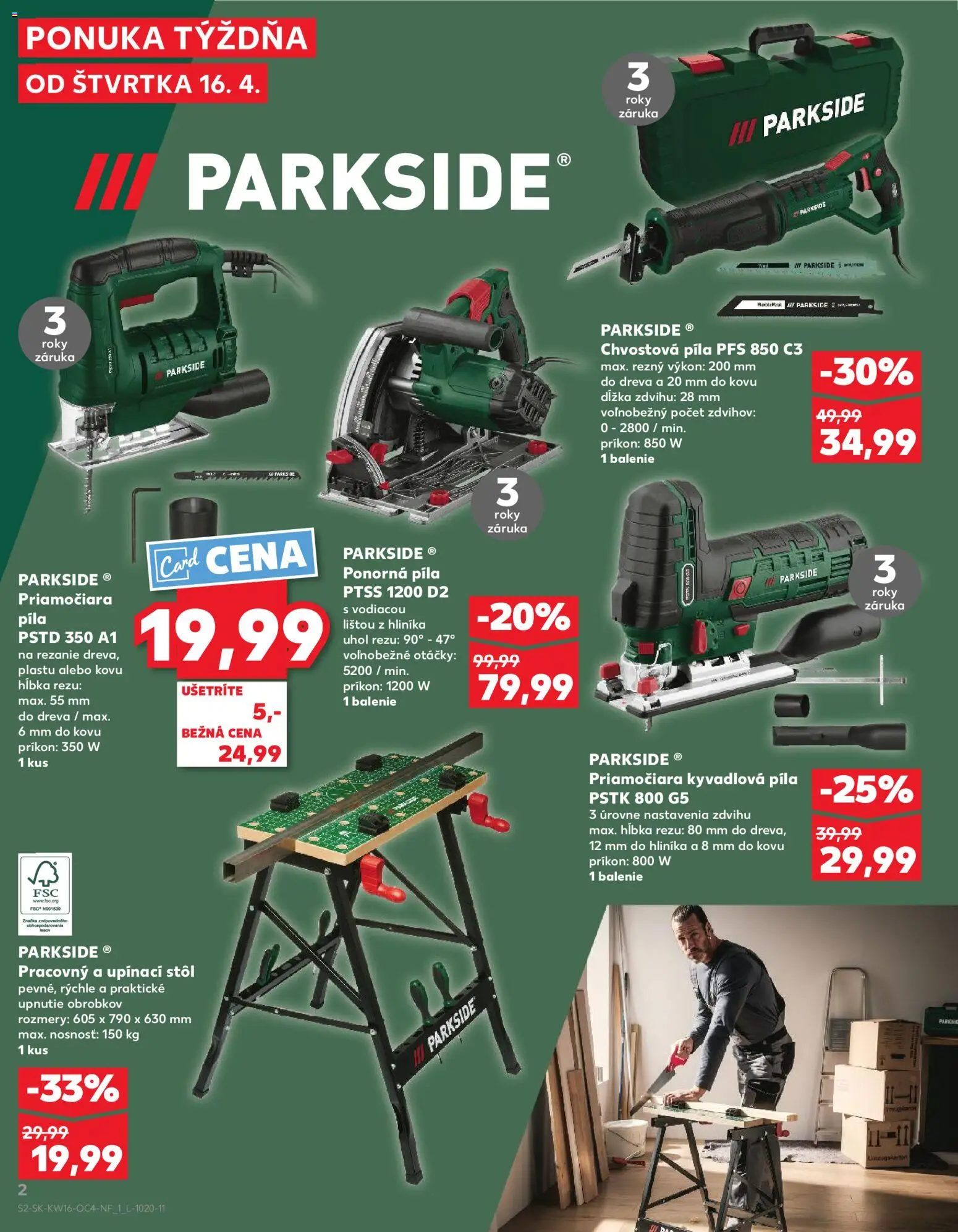 Kaufland SK akciós ujság - amely érvényes a következő dátumtól: 16.04.2026 | Oldal: 2 | Termékek: Parkside