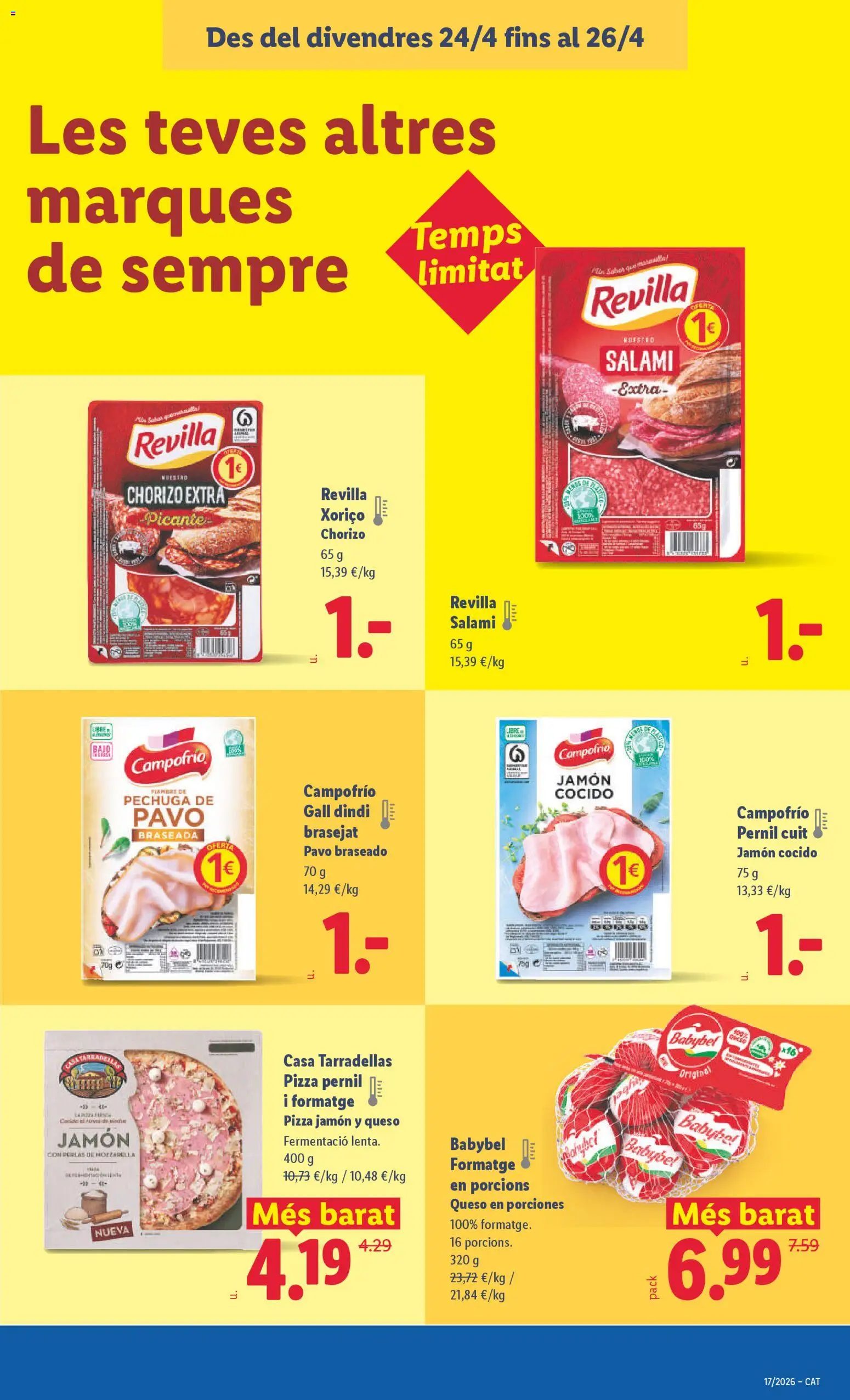 Lidl folleto │ válido desde el 20.04.2026 | Página: 37 | Productos: Queso, Jamón, Jamón cocido, Salami