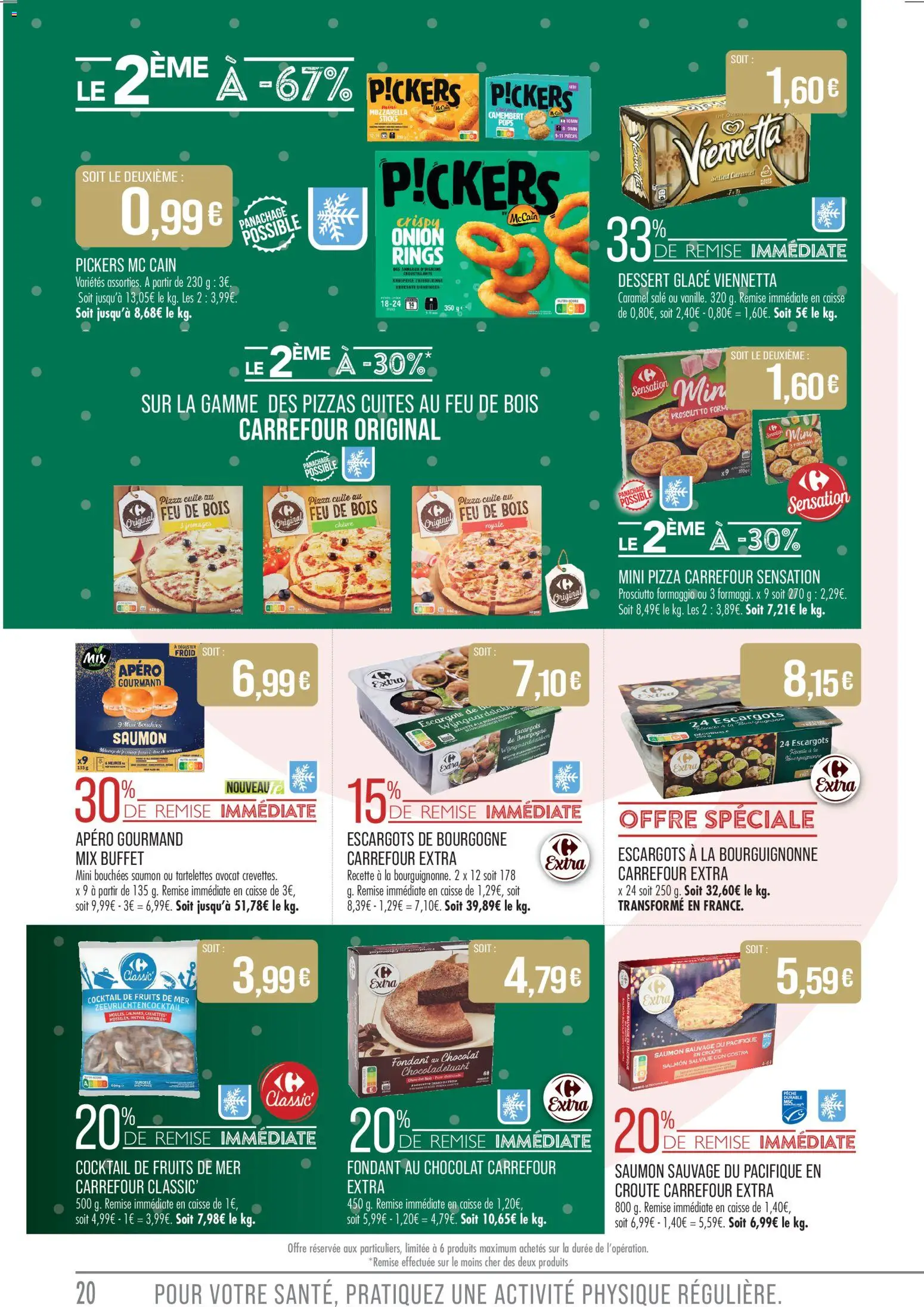 {H1} | Page: 20 | Produits: Fruits de mer, Avocat, Crevettes, Camembert