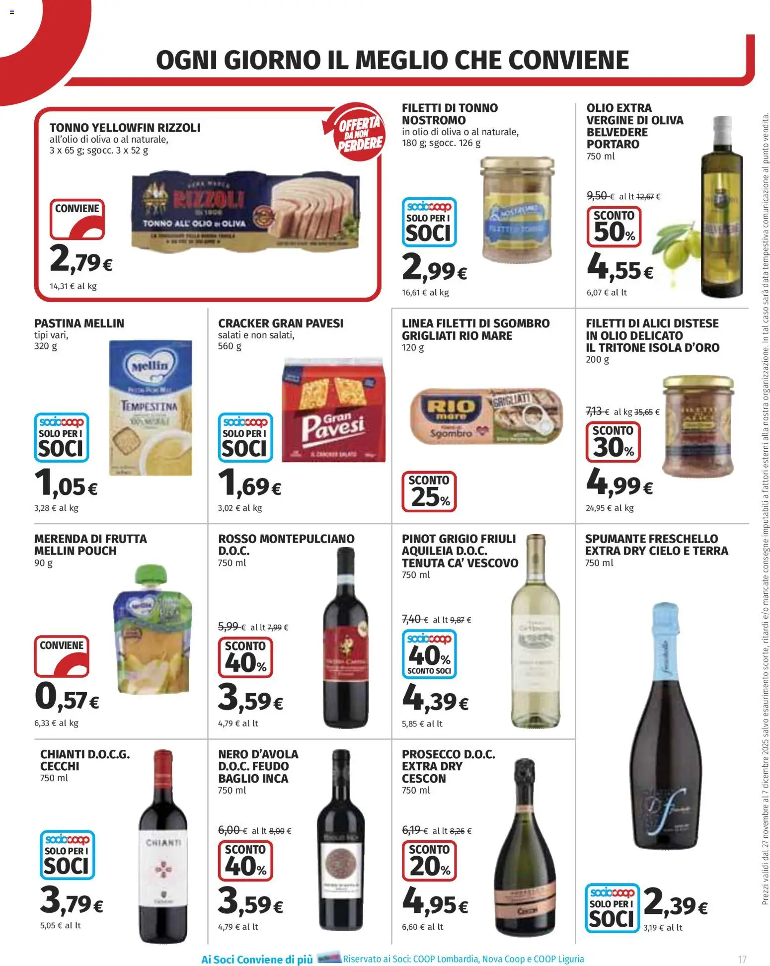 Volantino COOP del 27.11.2025 | Pagina: 17 | Prodotti: Prosecco, Olio, Olio di Oliva, Terra