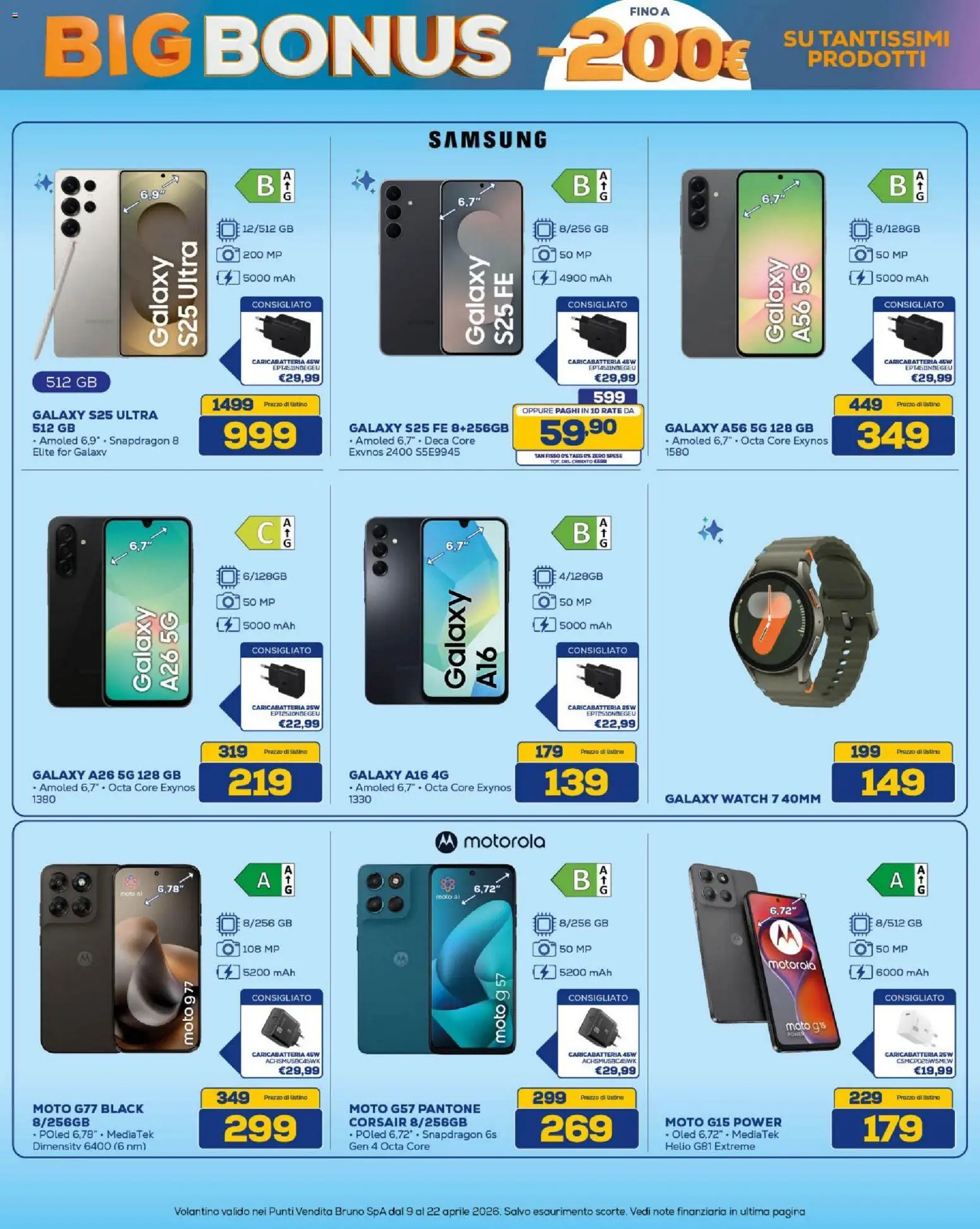 Volantino BRUNO del 09.04.2026 | Pagina: 9 | Prodotti: Samsung
