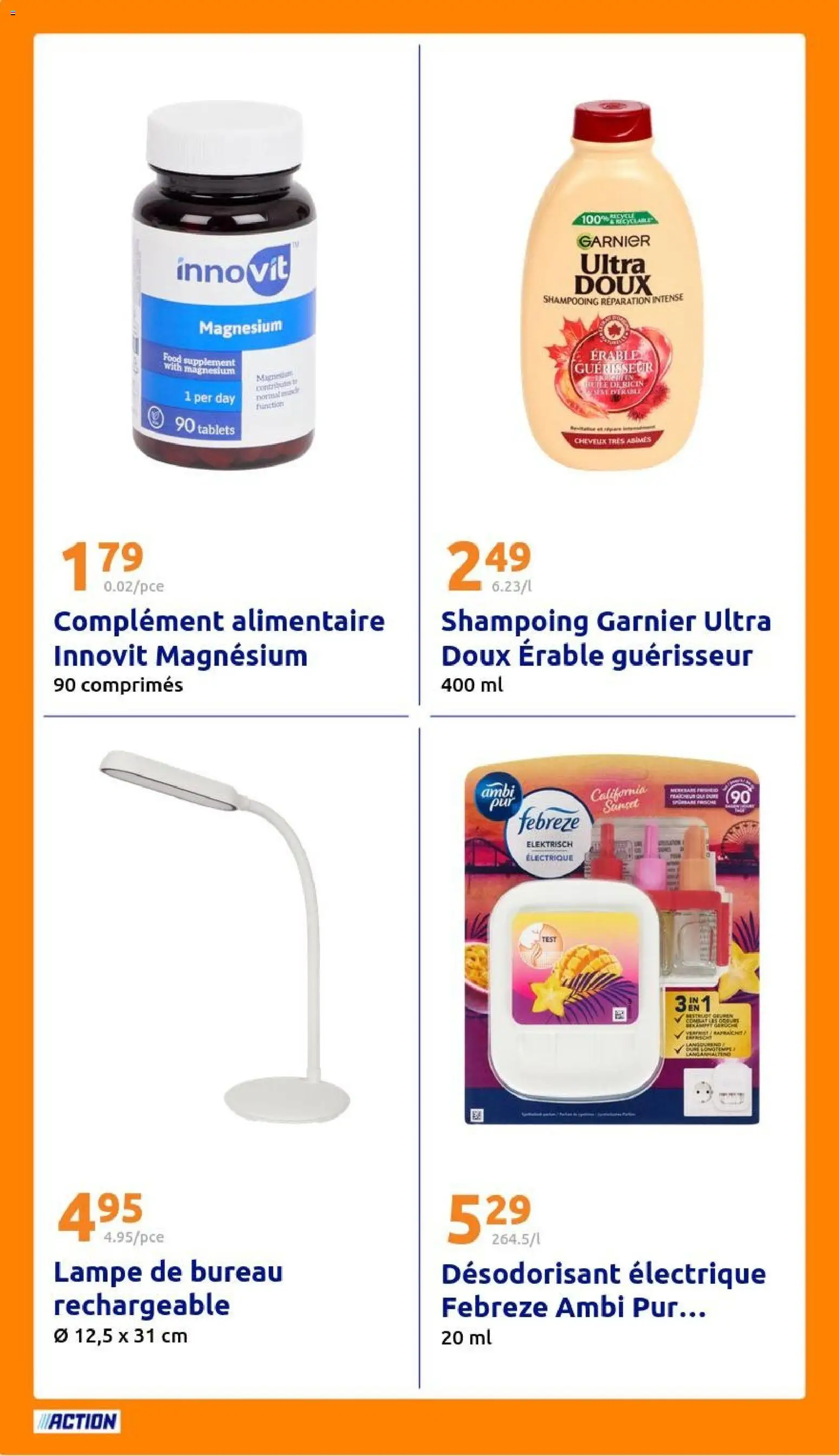 {H1} | Page: 22 | Produits: Désodorisant, Shampoing, Lampe, Lampe de bureau