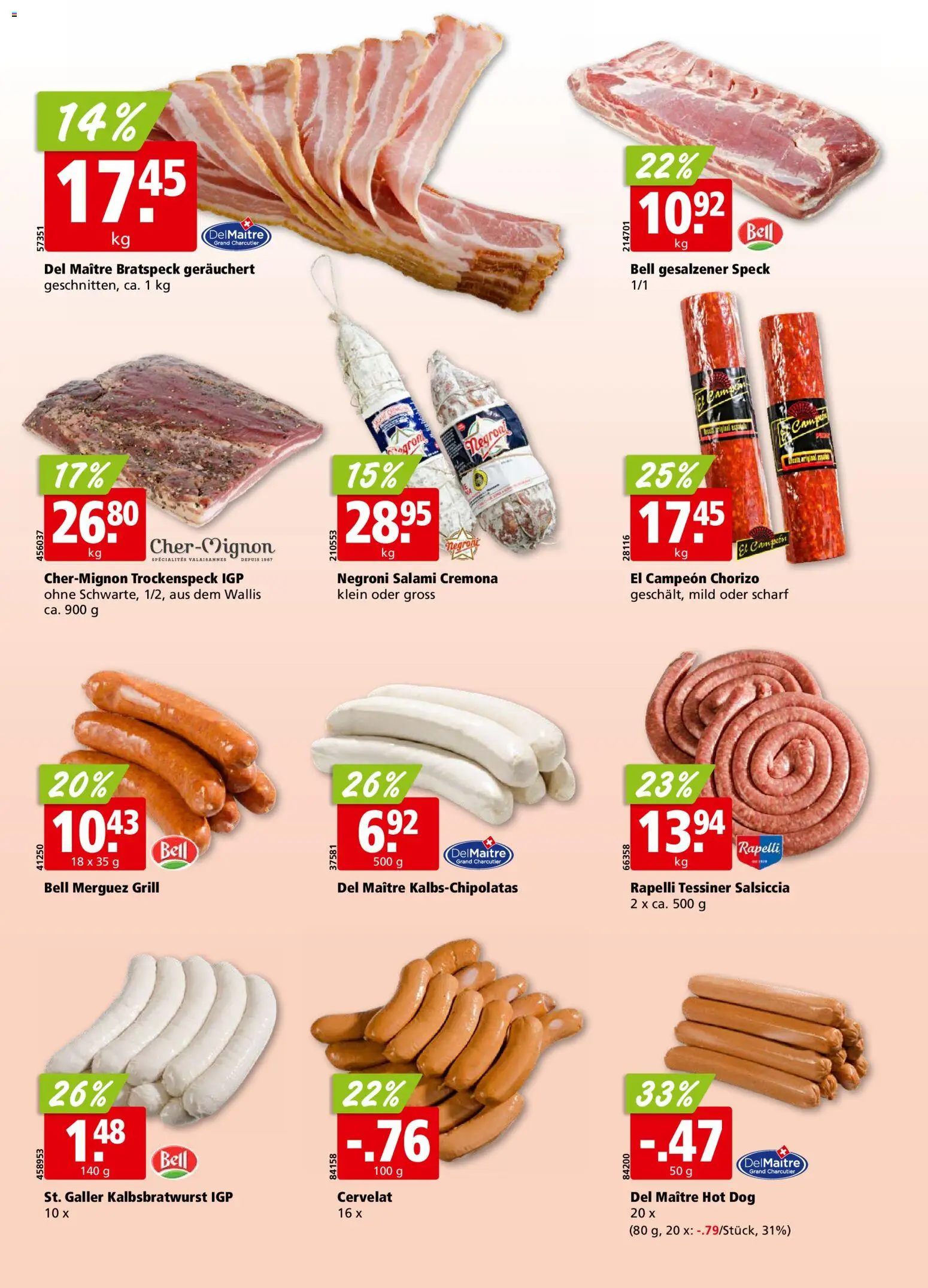 Aligro Aktionen Chavannes, Matran, Genf, Sitten – gültig ab 08.12.2025 | Seite: 14 | Produkte: Salami, Grill
