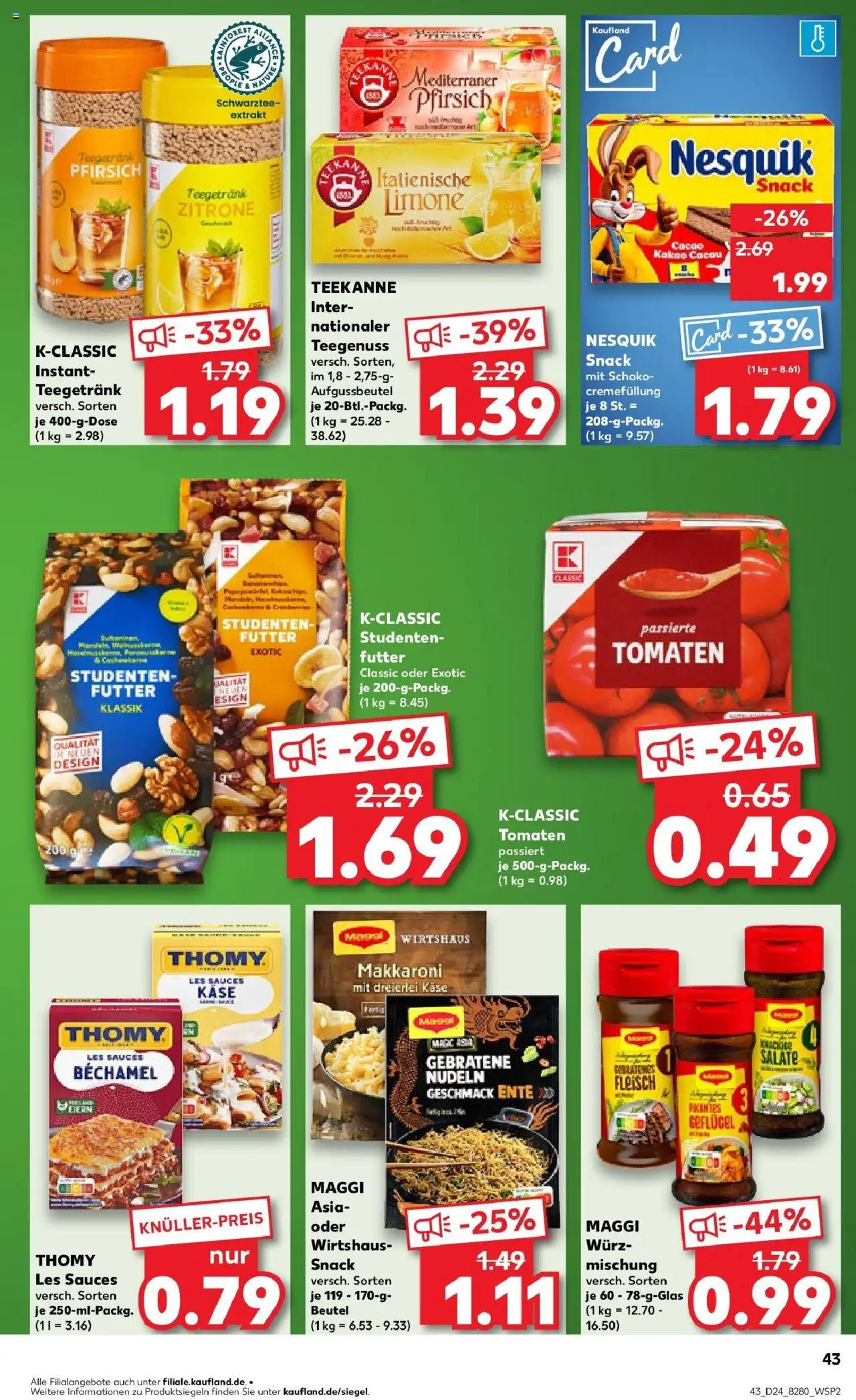 Kaufland prospekt Stadthagen	 - gültig ab dem 16.06.2025 | Seite: 4 | Produkte: Thomy les sauces, Maggi, Teekanne, Nudeln