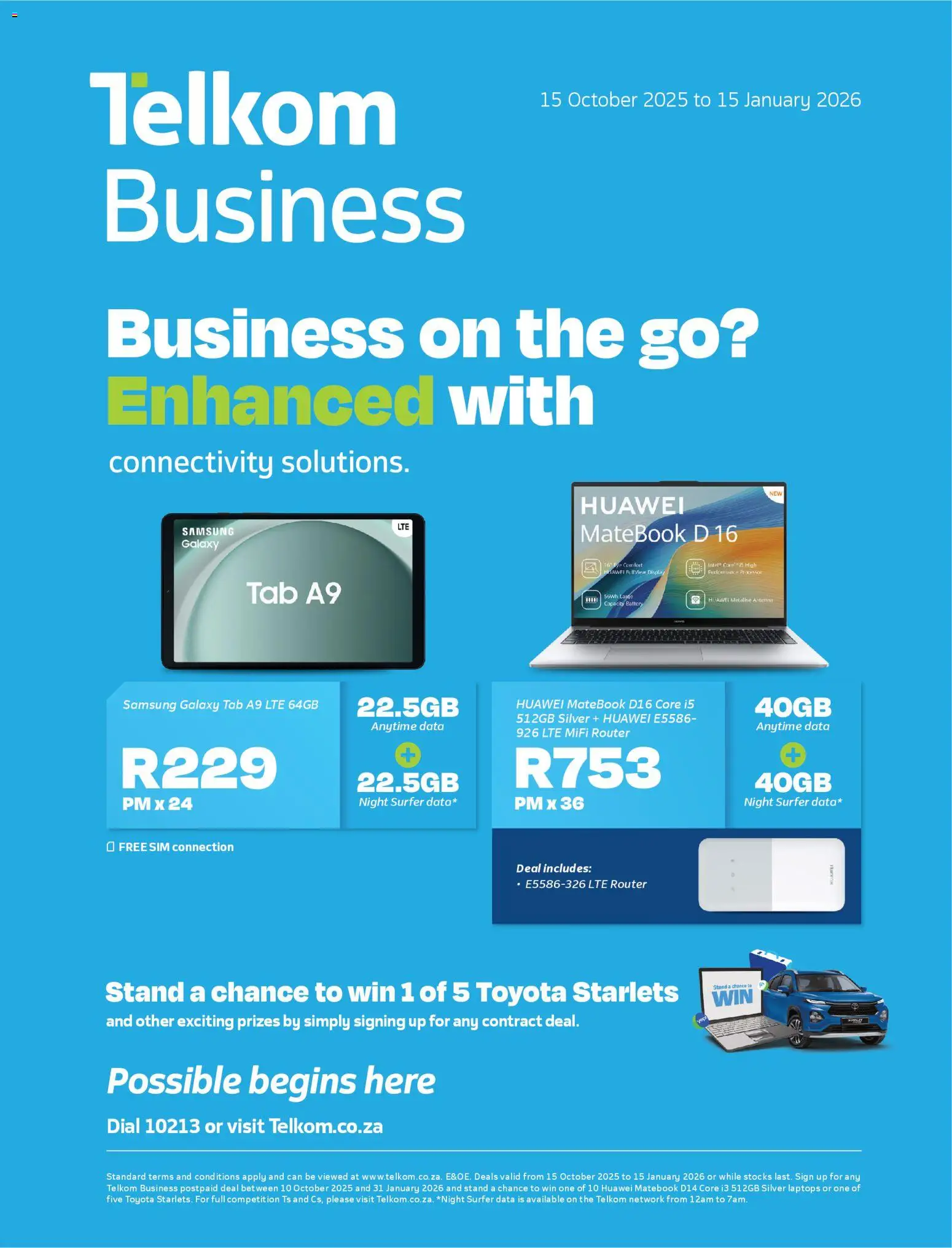 New Telkom catalogue – valid from 15.10.2025 | Page: 16 | Products: Data, Sim, Router, Battery