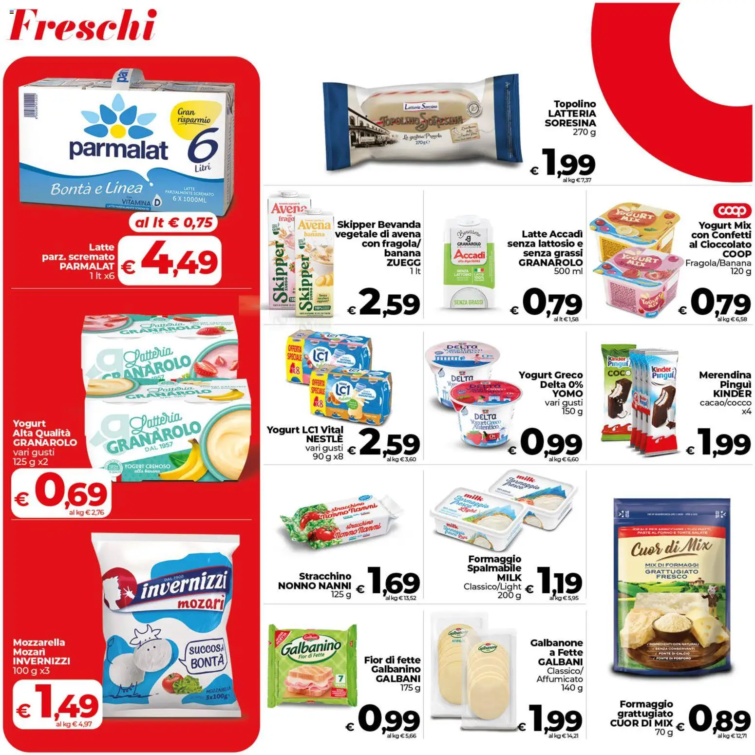 Volantino COOP del 07.04.2026 | Pagina: 8 | Prodotti: Yogurt greco, Cioccolato, Tonno, Latte parzialmente scremato