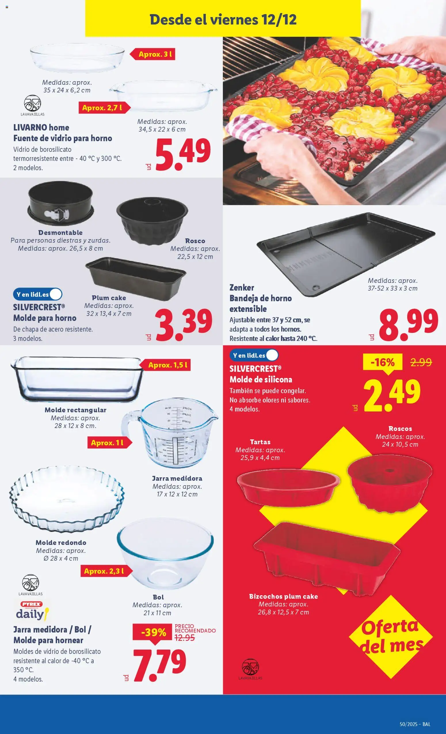 Lidl folleto de bazar │ válido desde el 08.12.2025 | Página: 29 | Productos: Pan, Horno, Lavavajillas, Bandeja