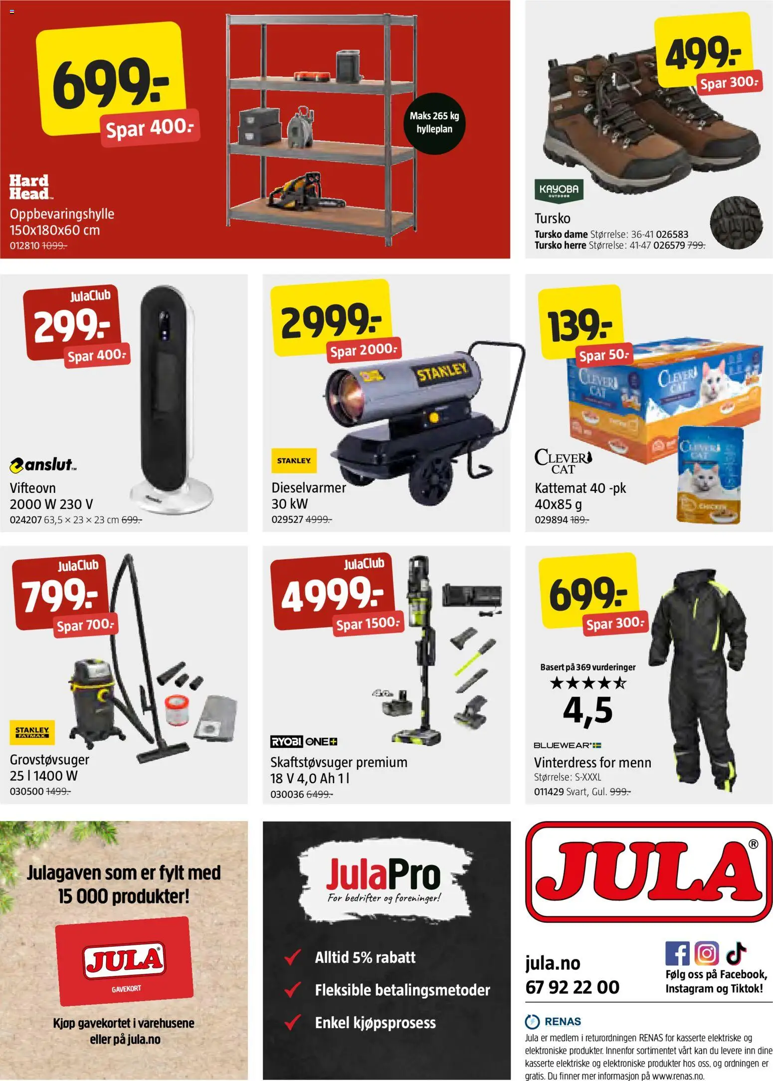 {H1} | Side: 13 | Produkter: Vifteovn, Dartpilar, Kattemat