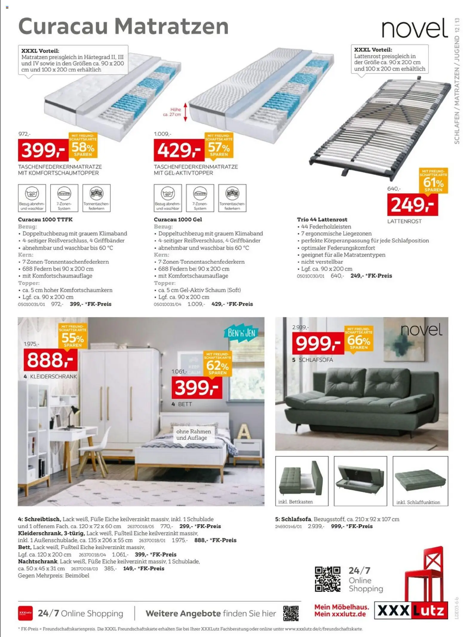 XXXL Lutz Prospekt – gültig ab 08.03.2026 | Seite: 21 | Produkte: Bett, Kleiderschrank, Lattenrost, Topper