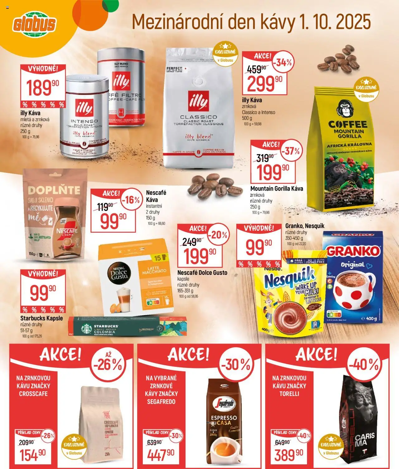 Globus leták - Chutě podzimu od 24.09.2025 | Strana: 12 | Produkty: Globus, Káva, Nesquik, Segafredo