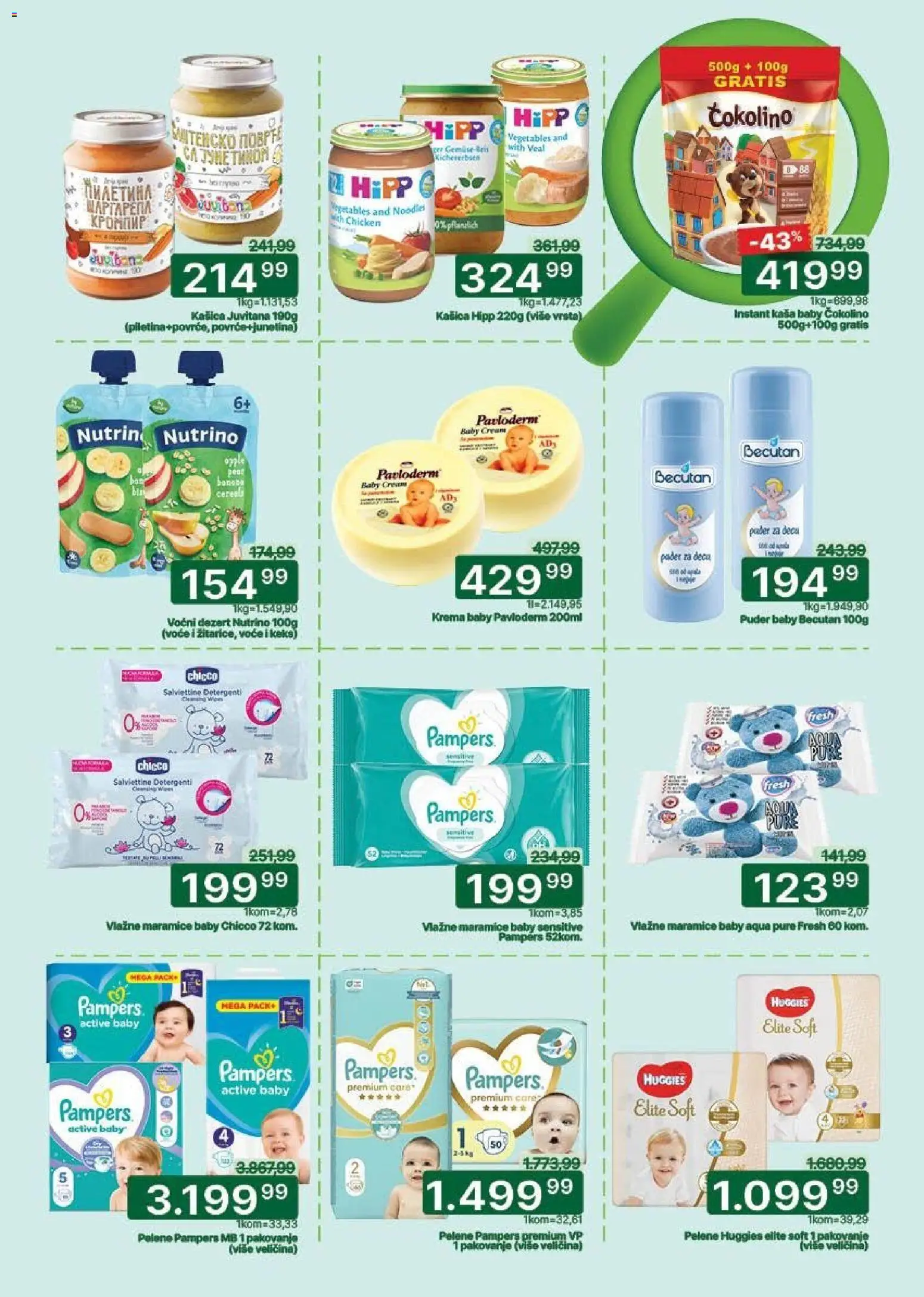 Univerexport katalog - važi od 30.03.2026 | Strana: 25 | Proizvode: Pampers, Keks, Vlažne maramice, Pelene