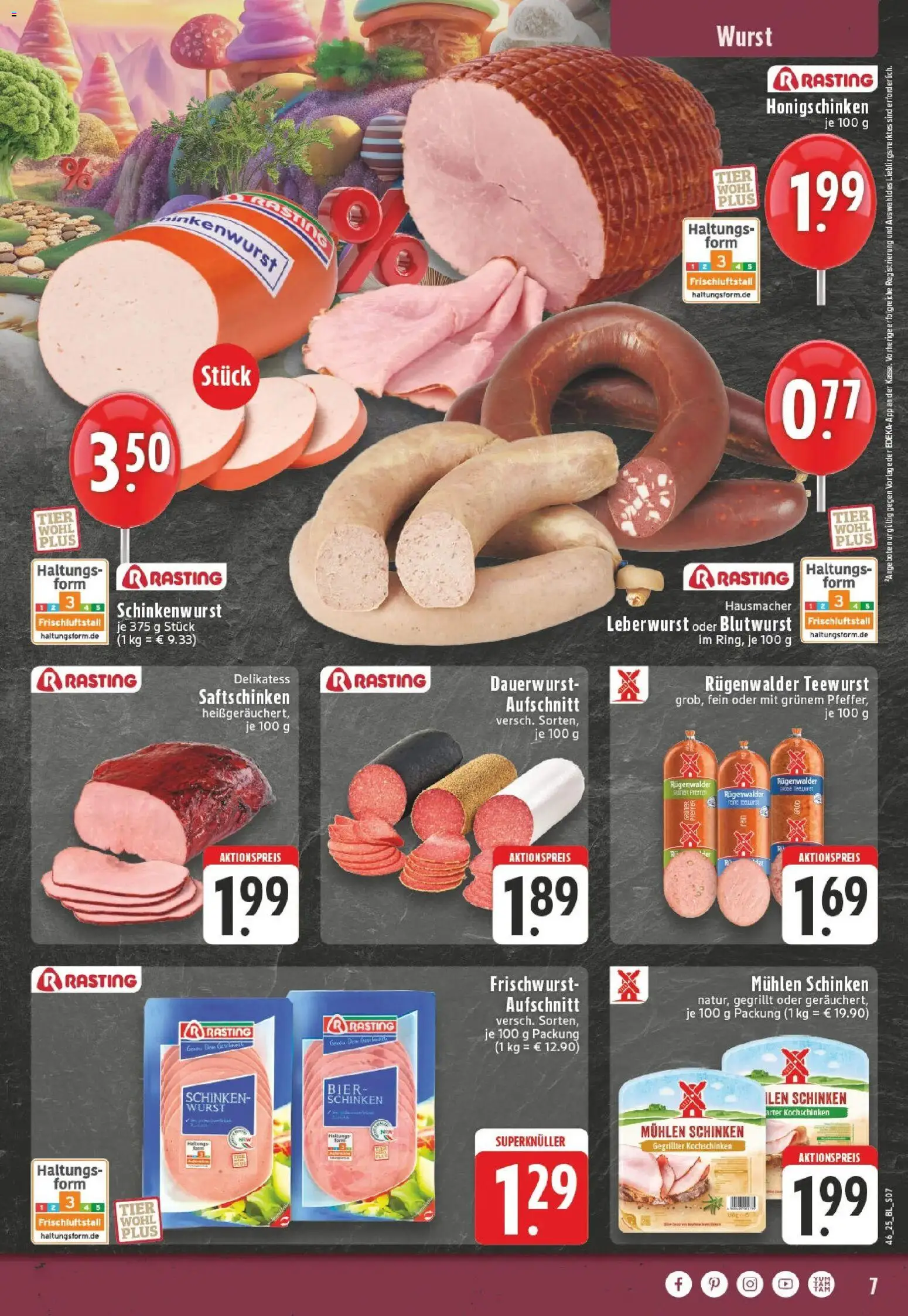 Edeka prospekt Köln	 – gültig ab 10.11.2025 | Seite: 7 | Produkte: Bier, Wurst, Schinken