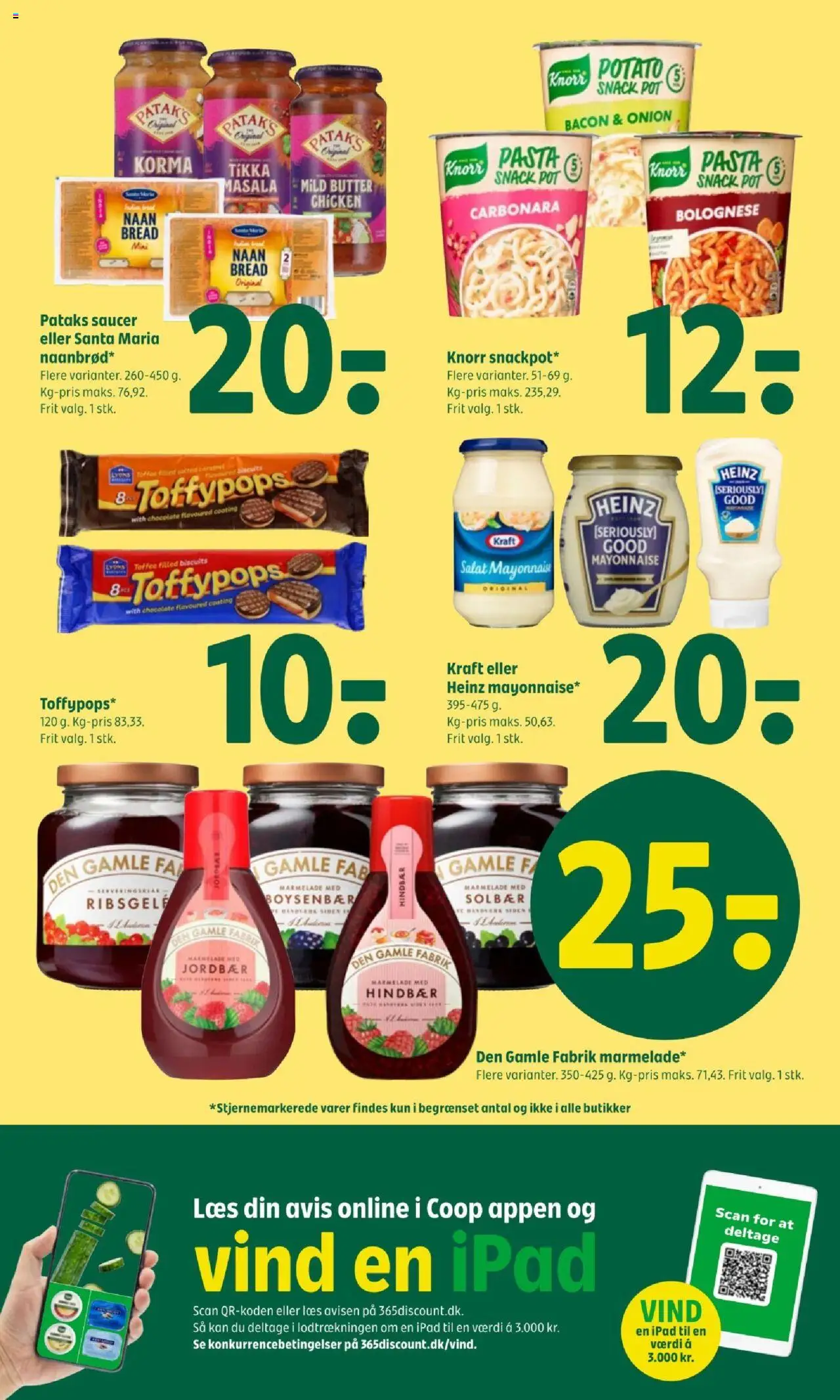 Coop 365 tilbudsavis – gyldig fra 09.10.2025 | Side: 17 | Produkter: Pasta, Salat, Hindbær, Marmelade