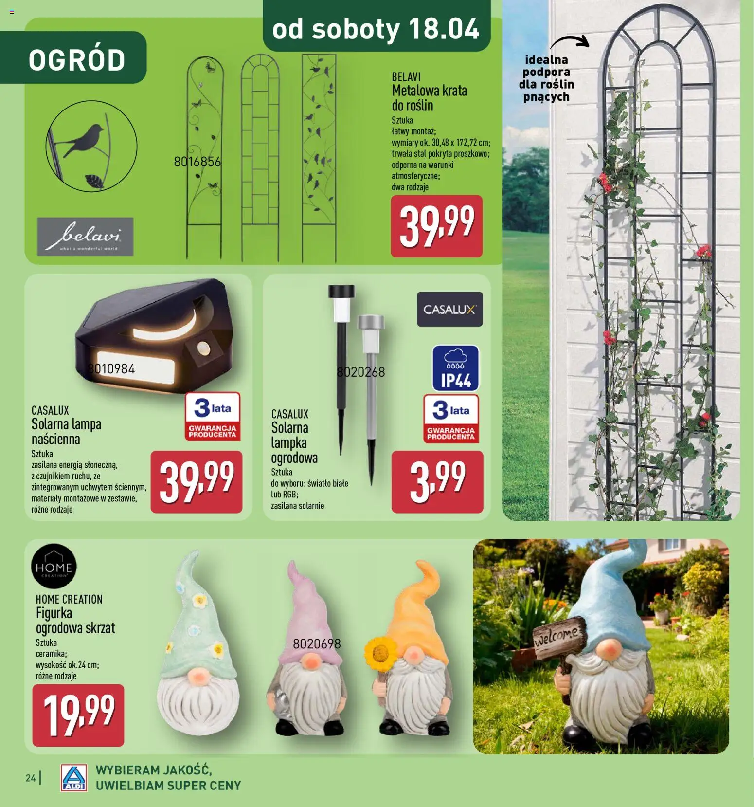 Aldi Gazetka - Katalog ogrodowy od 25.02.2026 | Strona: 24 | Produkty: Lampa