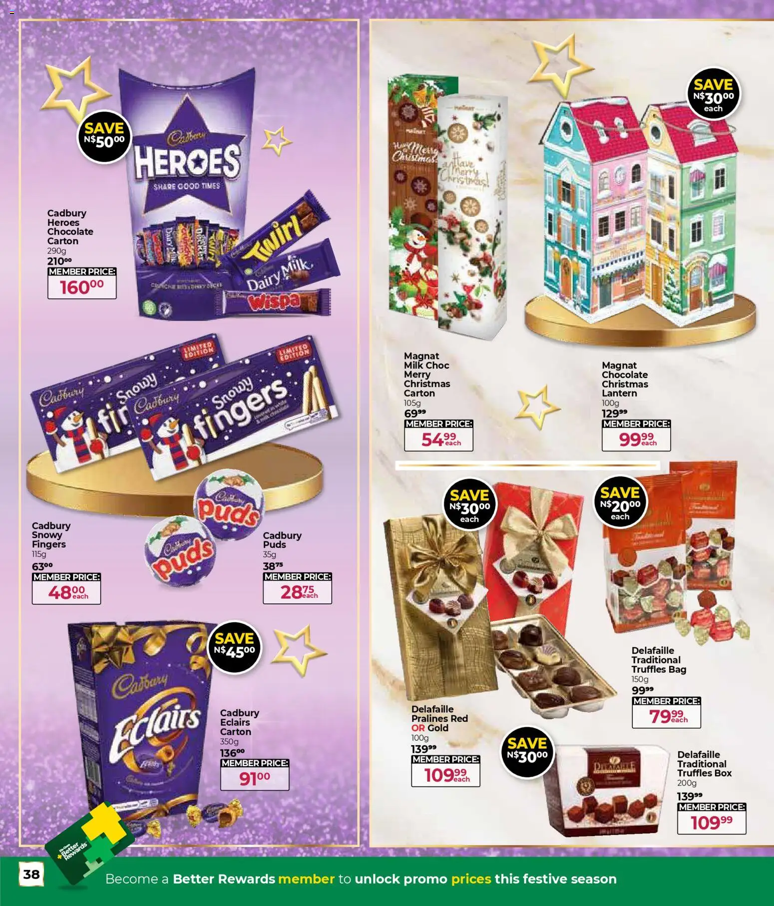 New Dis-Chem catalogue – valid from 29.10.2025 | Page: 38 | Products: Lantern, Bag, Milk, Chocolate