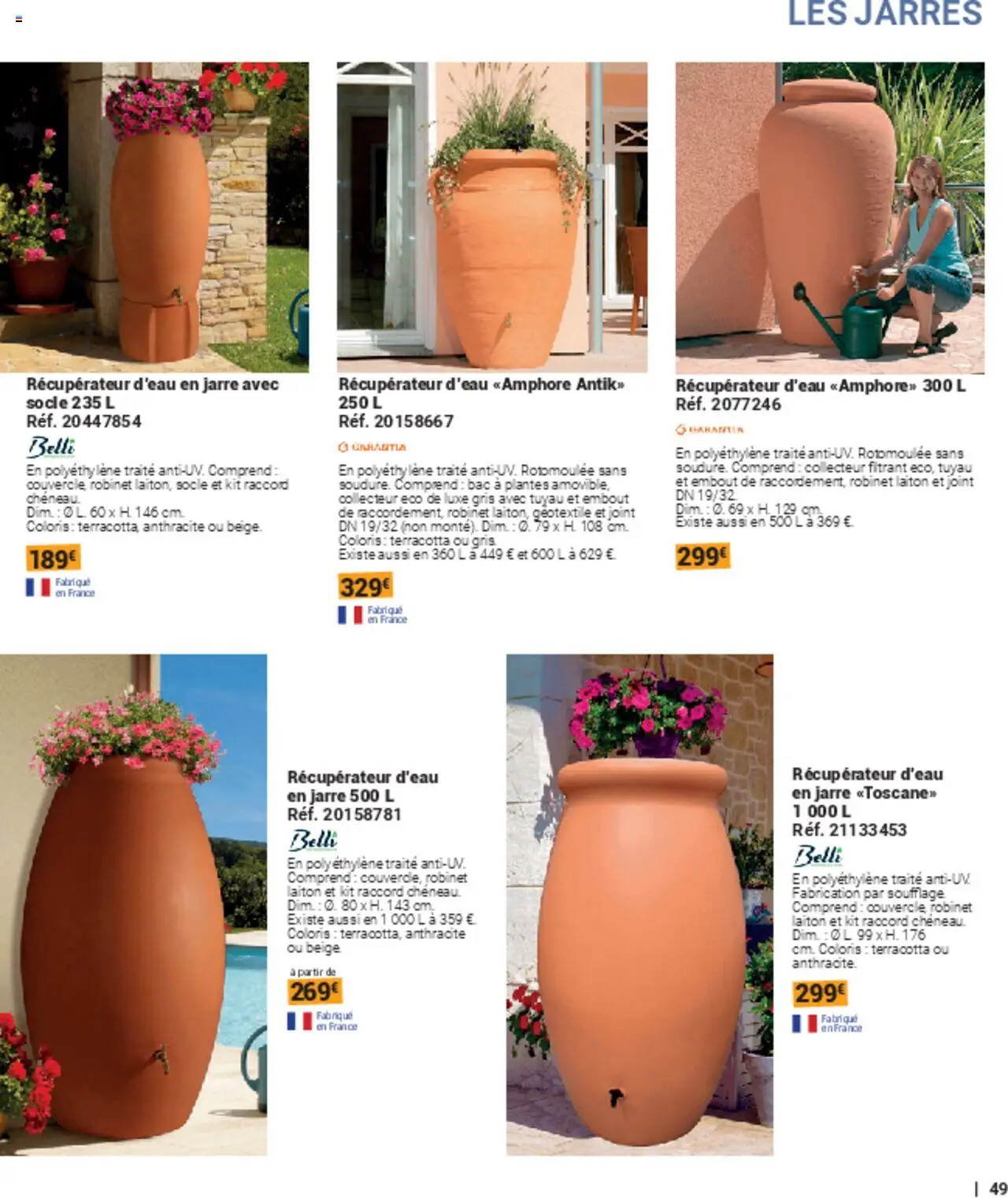 {H1} | Page: 49 | Produits: Robinet, Plantes, Récupérateur d'eau, Géotextile