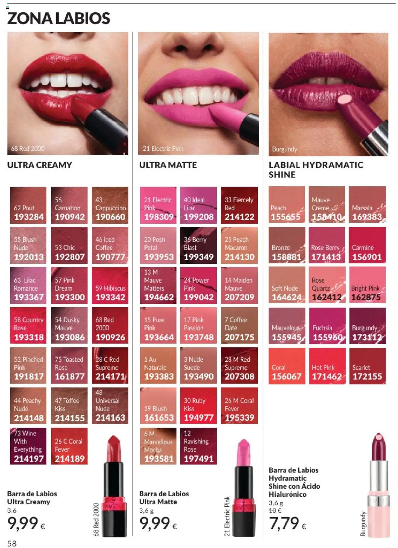 Catálogo AVON campaña 6 │ válido desde el 01.06.2025 | Página: 58 | Productos: Barra de labios