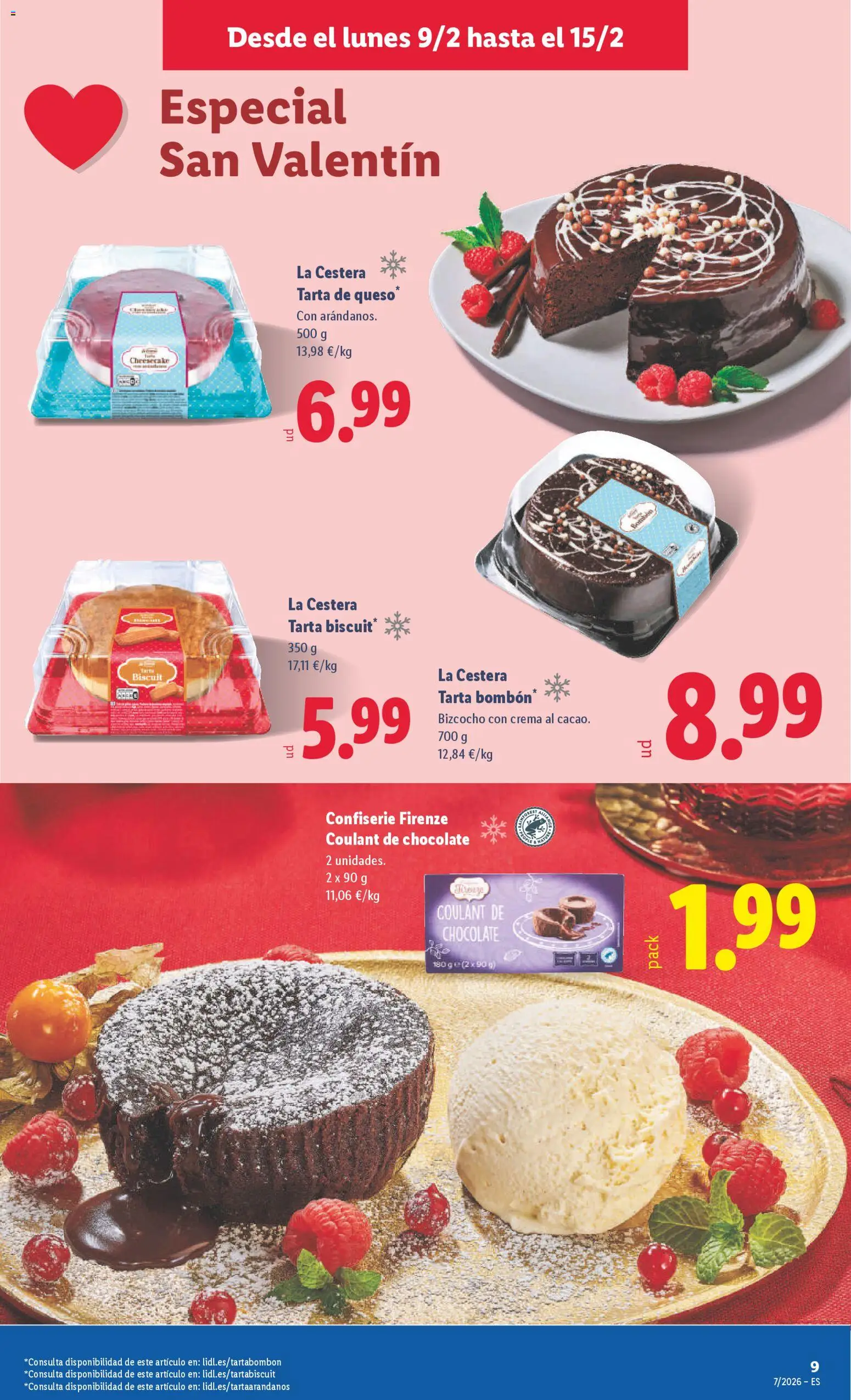 Lidl folleto │ válido desde el 09.02.2026 | Página: 11 | Productos: Queso, Chocolate, Crema, Bizcocho