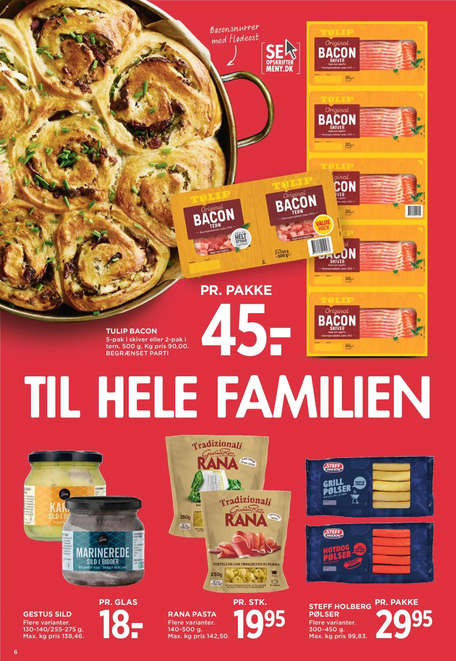 Meny tilbudsavis – gyldig fra 09.01.2026 | Side: 18 | Produkter: Pasta, Sild, Bacon, Grill