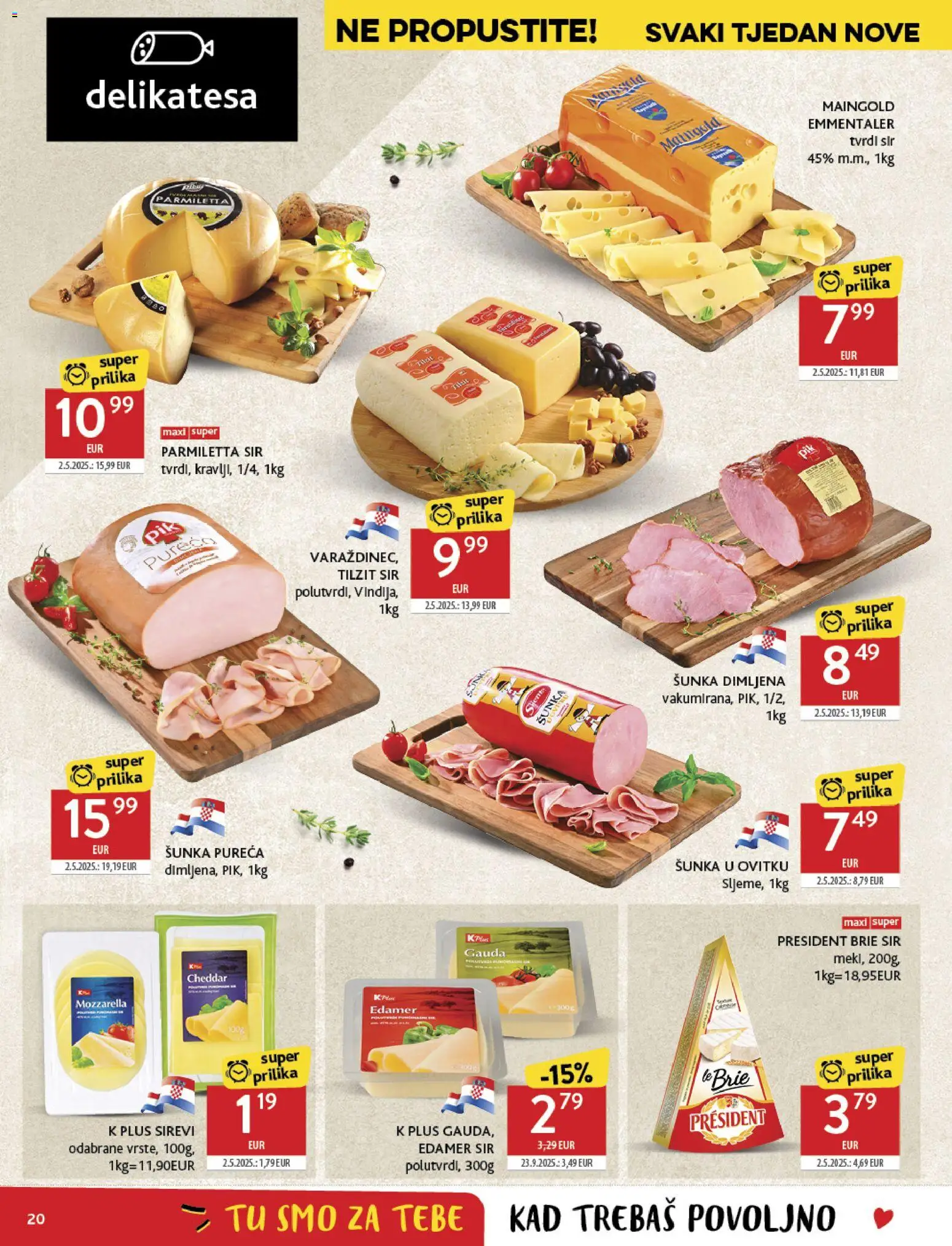 Konzum HR akciós ujság - amely érvényes a következő dátumtól: 05.11.2025 | Oldal: 20 | Termékek: Mozzarella, Cheddar