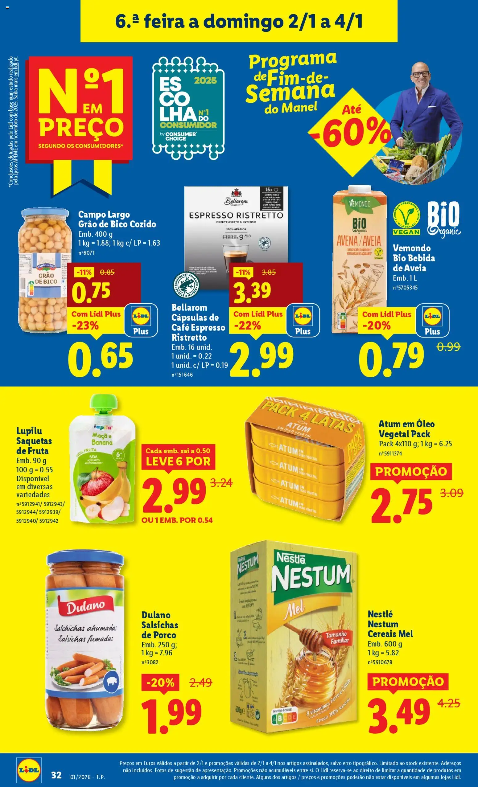 Lidl folheto │ válido de 29.12.2025 | Página: 32 | Produtos: Nestlé, Café, Dolce gusto, Cereais