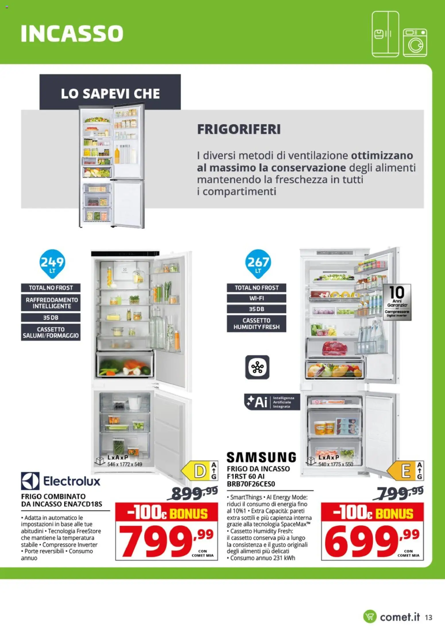 Volantino Comet del 13.04.2026 | Pagina: 13 | Prodotti: Compressore, Samsung