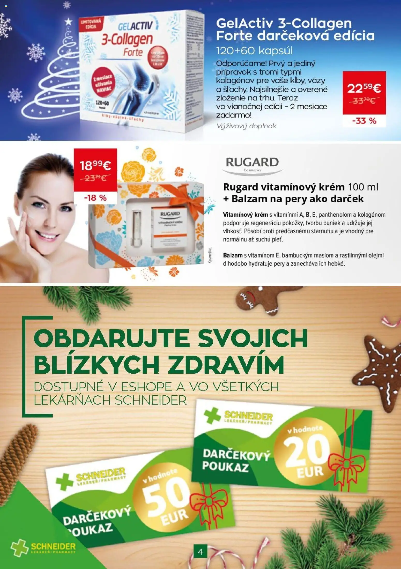 Nové Schneider lekáreň akcie – leták je platný od 01.12.2025 | Strana: 4 | Produkty: Krém