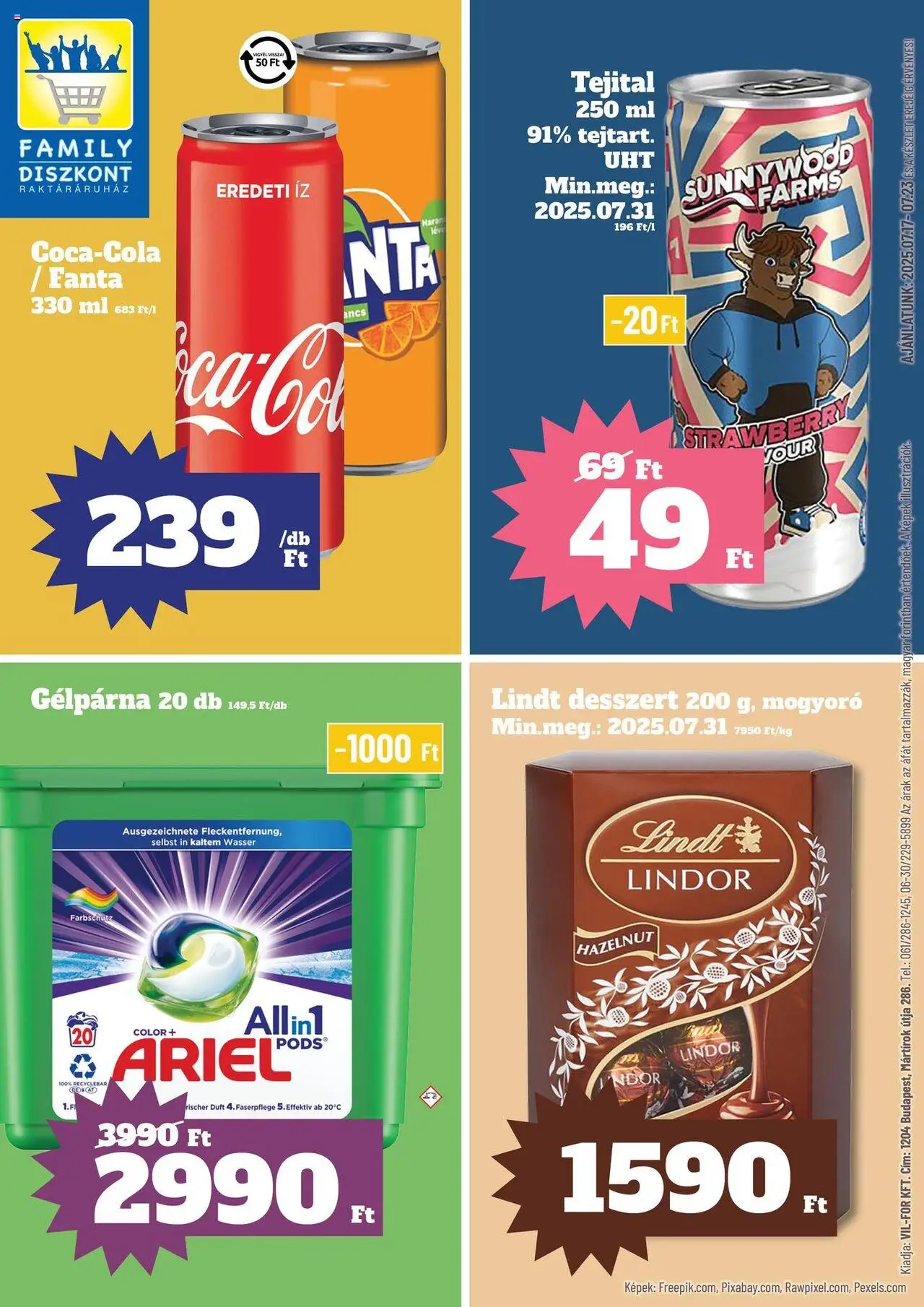 Family Diszkont akciós ujság - amely érvényes a következő dátumtól: 17.07.2025 | Oldal: 1 | Termékek: Fanta, Mogyoró