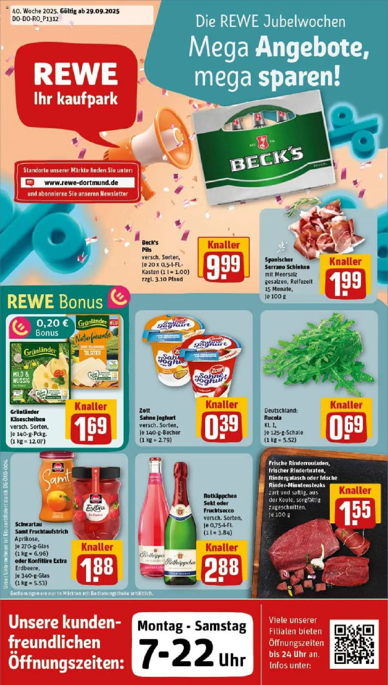 Rewe prospekt Hagen	 – gültig ab 28.09.2025 | Seite: 1 | Produkte: Joghurt, Sekt, Rotkäppchen, Uhr