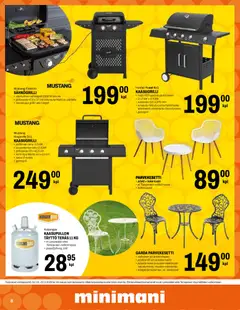 Minimani-mainoslehti voimassa 18.03.2026 alkaen | Sivu: 8 | Tuotteet: Kaasugrilli, Sähkögrilli, Kansi, Pöytä