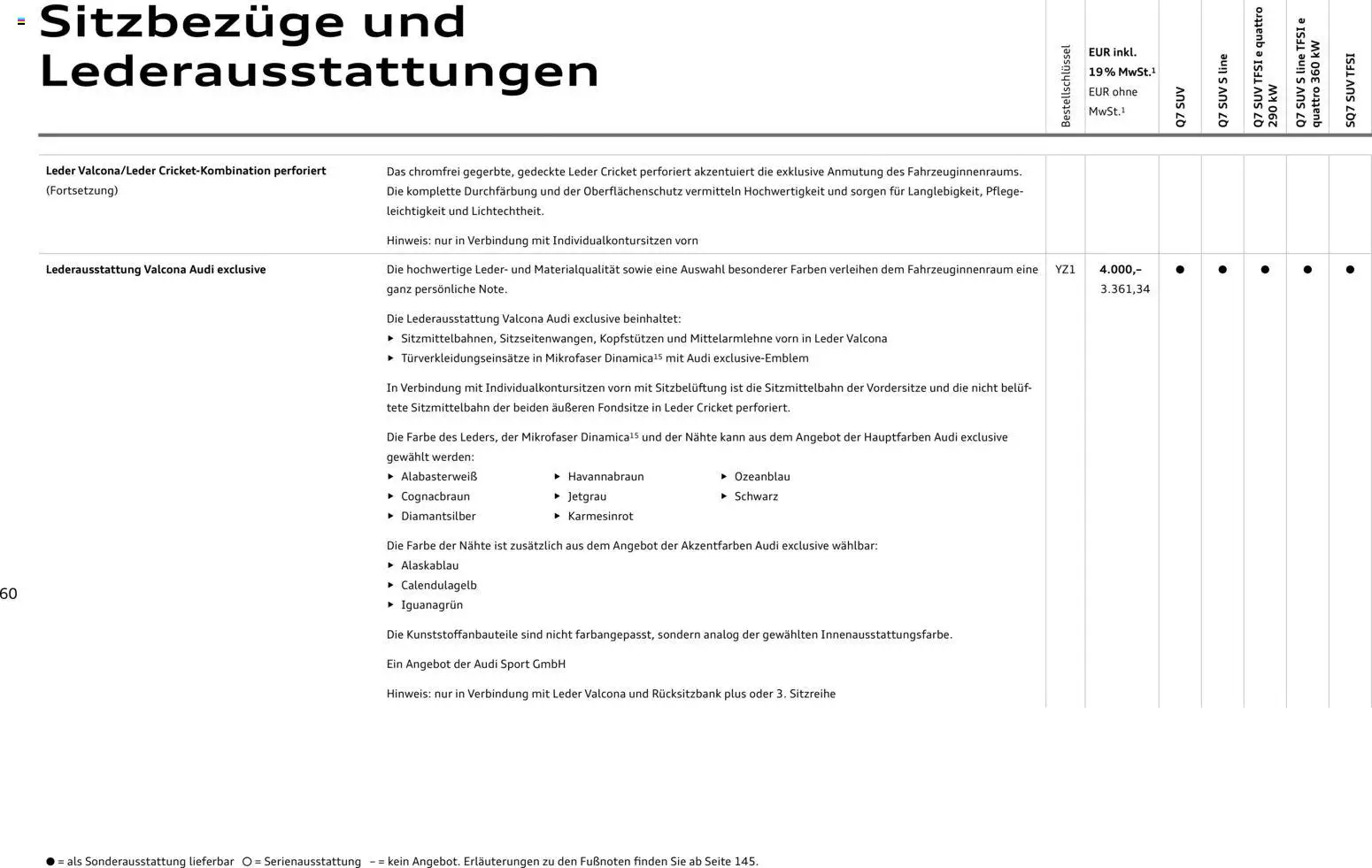 Audi Q7 – gültig ab 28.10.2025 | Seite: 60