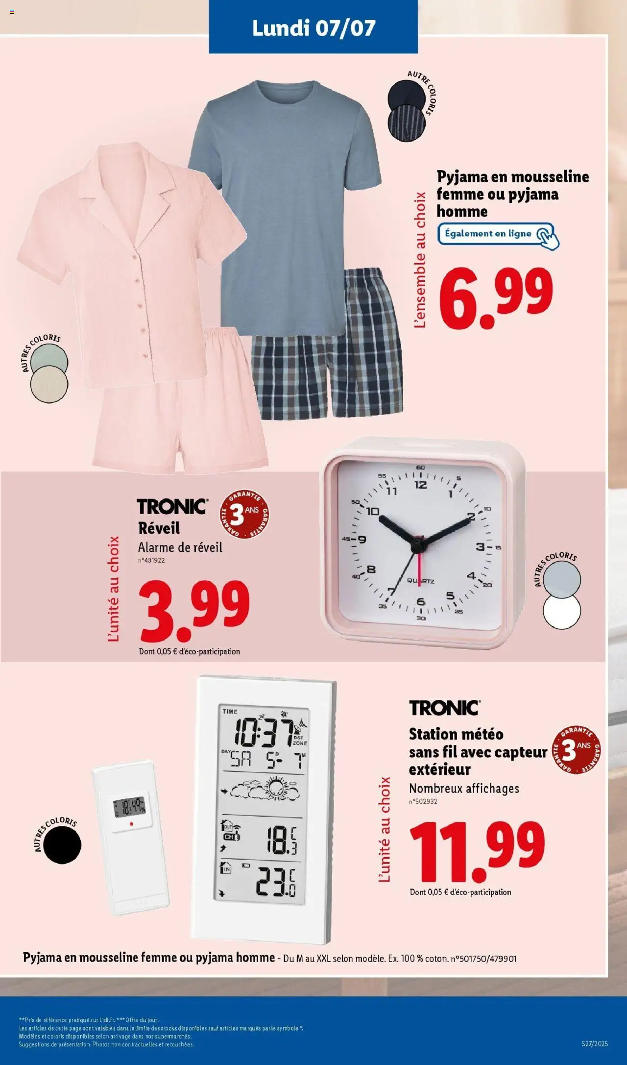  | Page: 59 | Produits: Réveil, Station météo, Pyjama