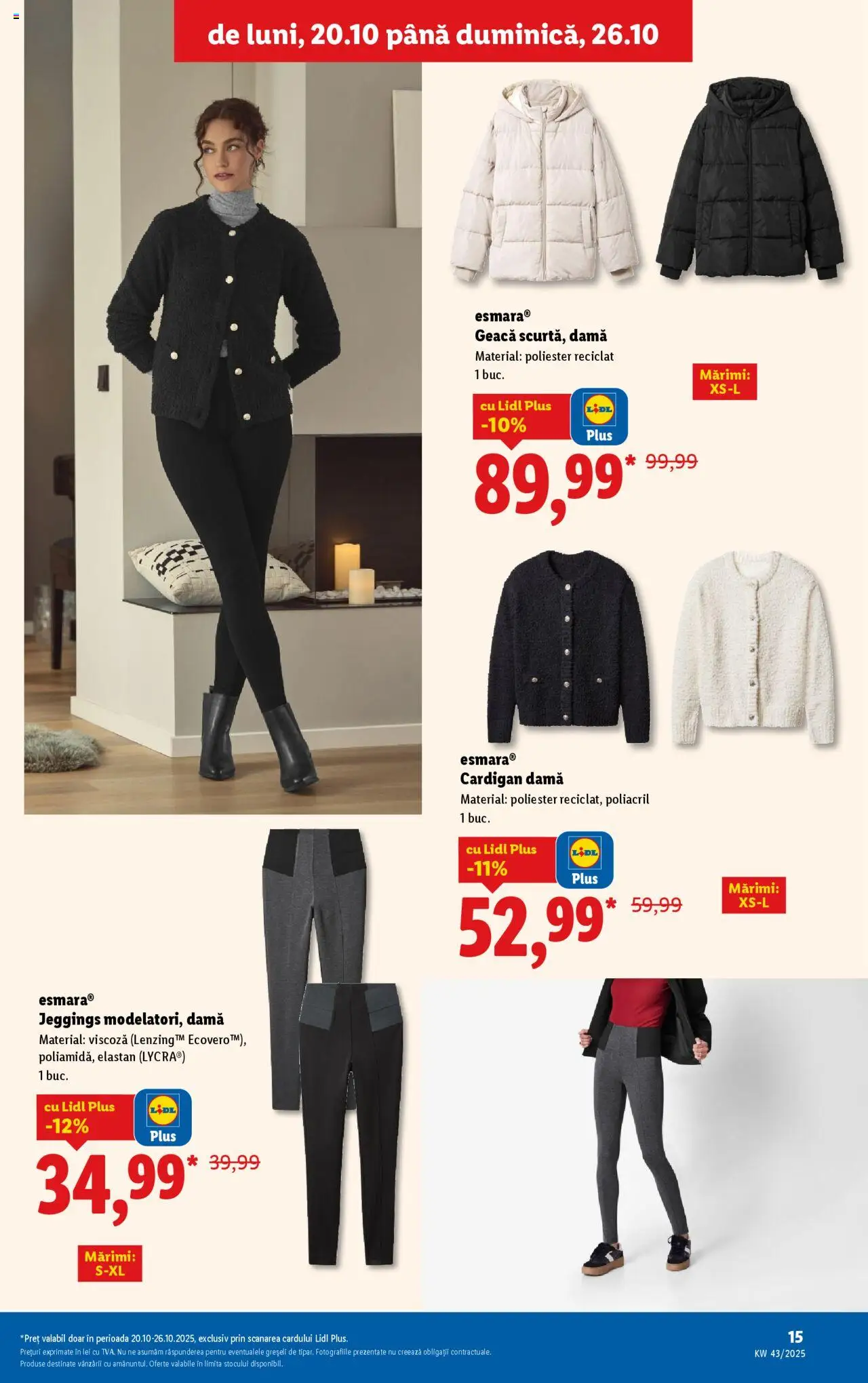 Noul catalog Lidl – valabil de la 20.10.2025 | Pagină: 3 | Produse: Cardigan, Geacă