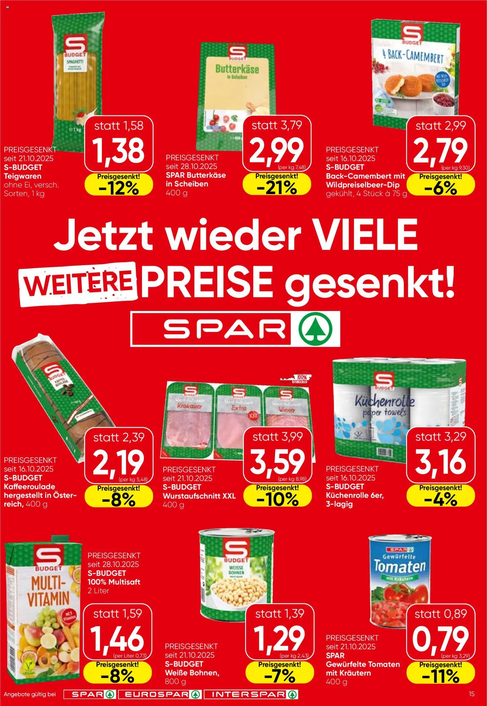 Spar Flugblatt - Steiermark gültig ab 13.11.2025 | Seite: 15 | Produkte: Hajdina liszt, Tomaten
