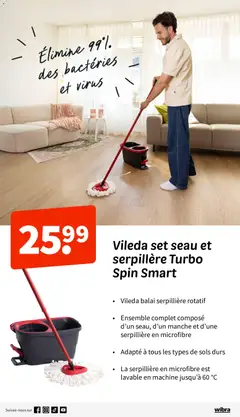 Wibra - Prévisualisation de Wibra catalouge valide à partir de 30.03.2026 | Page: 9 | Produits: Balai, Serpillère, Vileda