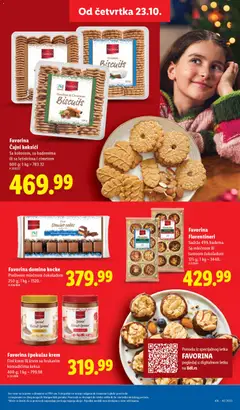 Favorina Punjene čokoladne kuglice, Sa hrskavim punjenjem. Sa mlečnim ili lešnik kremom 200 g - pregled Lidl kataloga - važi od 23.10.2025 | Strana: 31 | Proizvode: Lešnik, Medenjaci