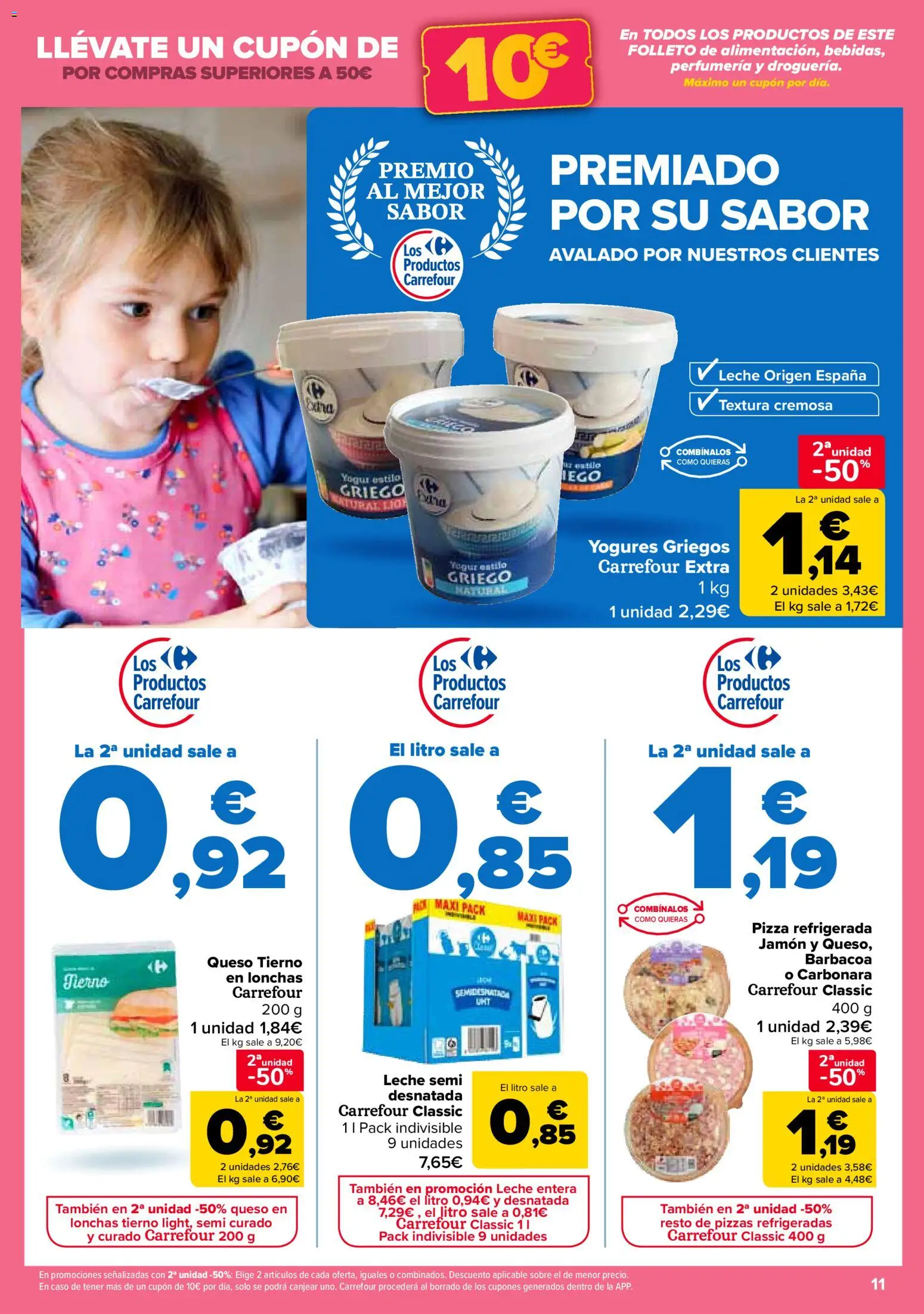 Carrefour folleto │ válido desde el 14.11.2025 | Página: 11 | Productos: Leche entera, Queso, Yogur, Barbacoa