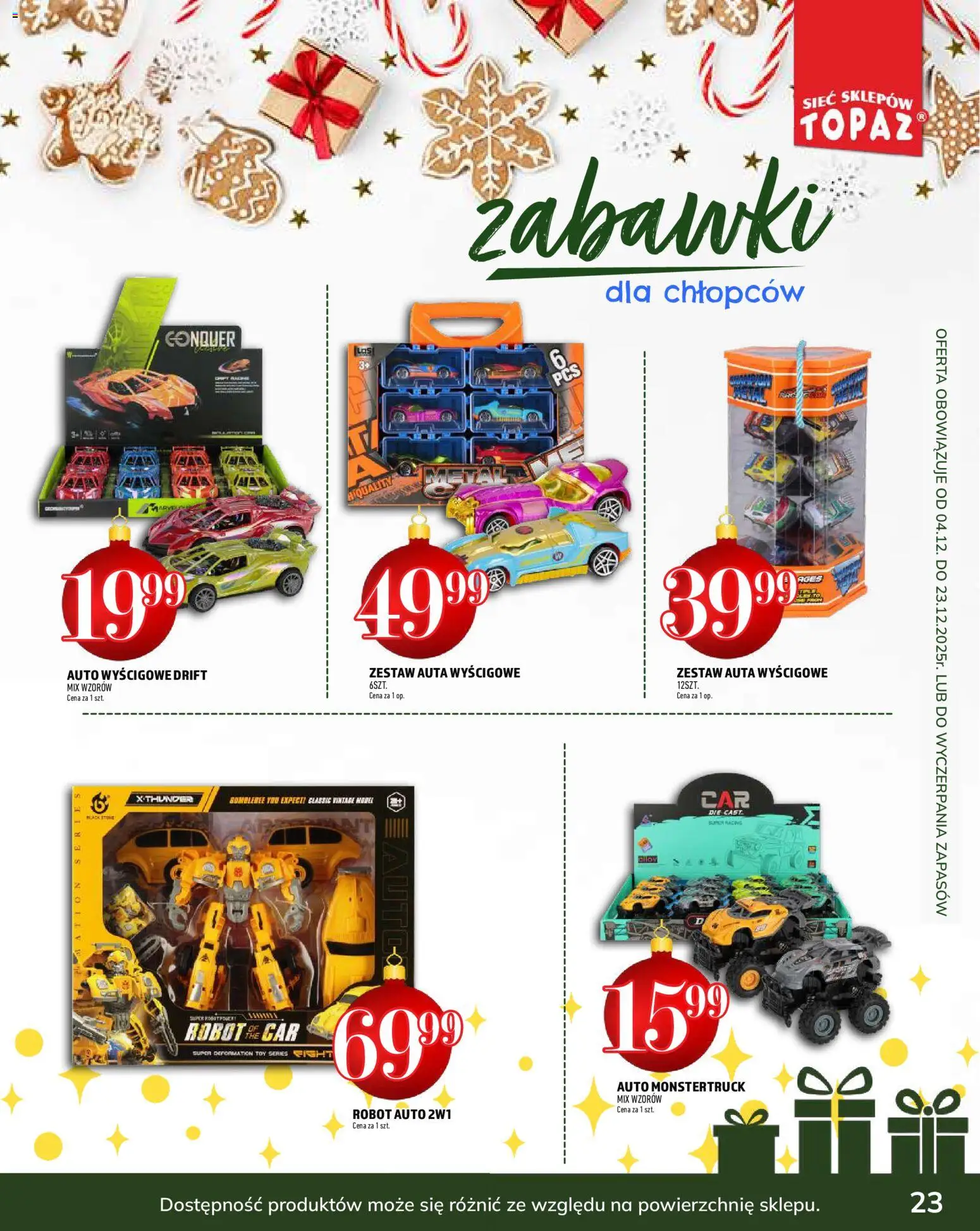 Topaz Gazetka - Podaruj dobre chwile od 04.12.2025 | Strona: 23 | Produkty: Robot